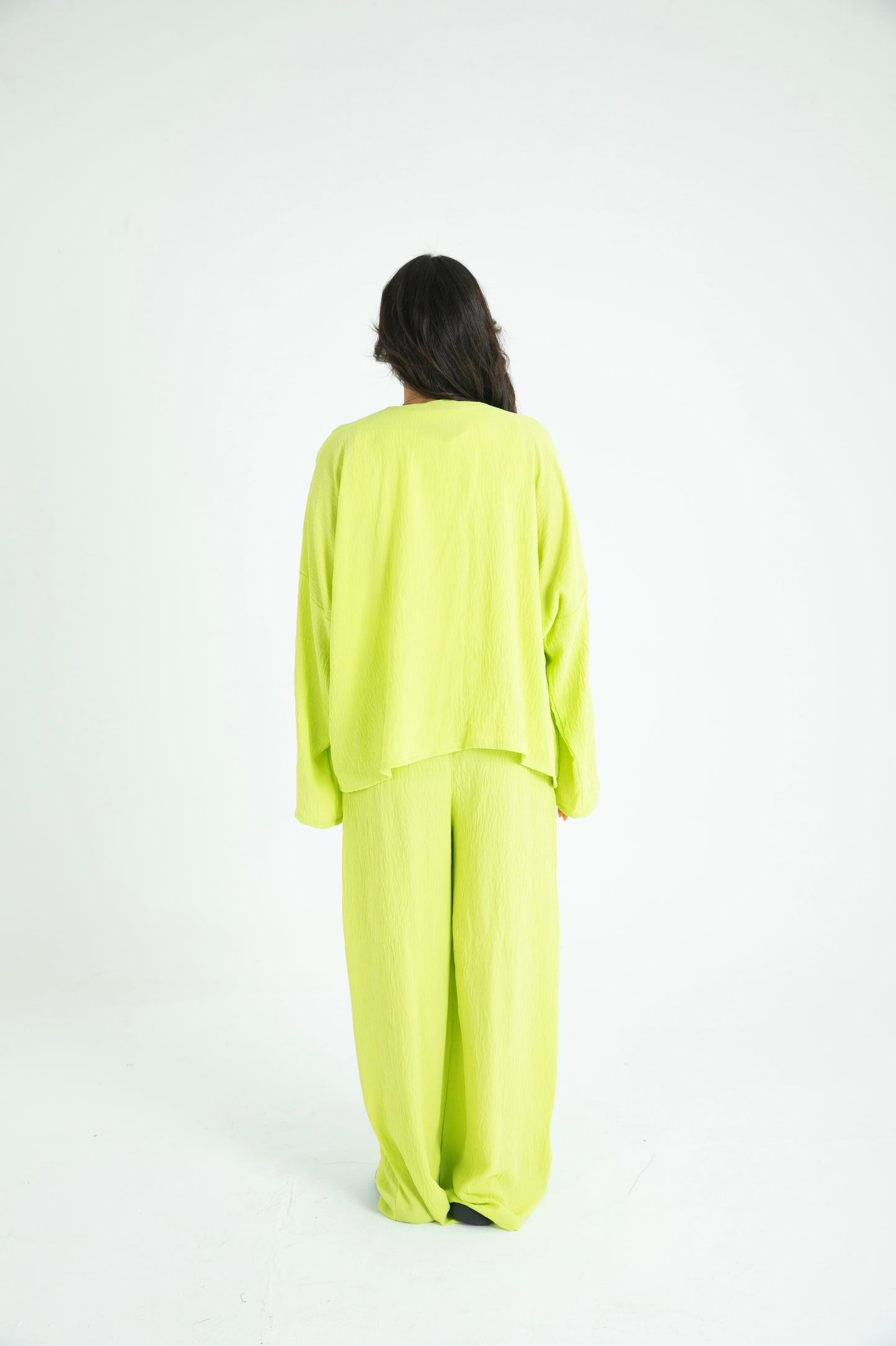 LIME YELLOW RIBBON SUIT