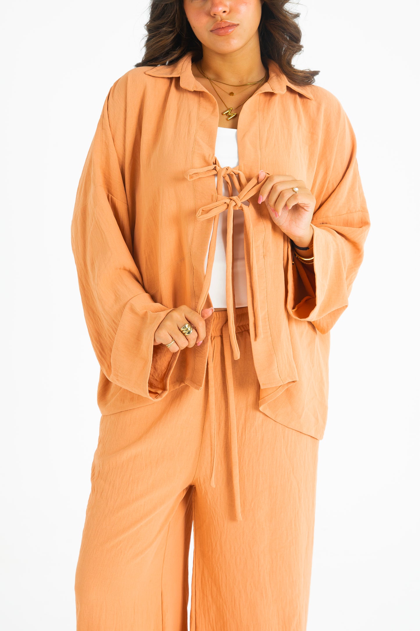PEACH RIBBON SUIT