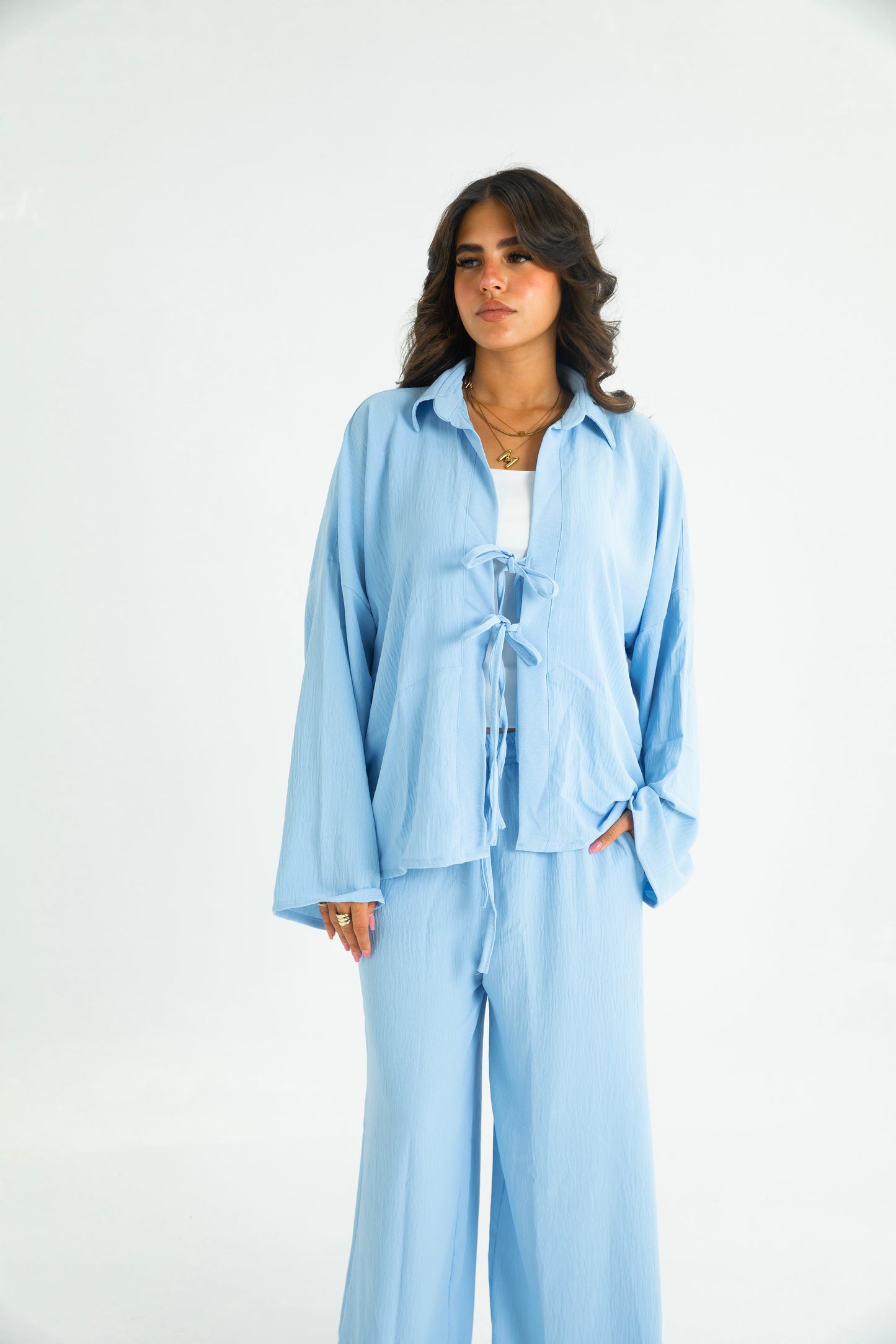 BABY BLUE RIBBON SUIT