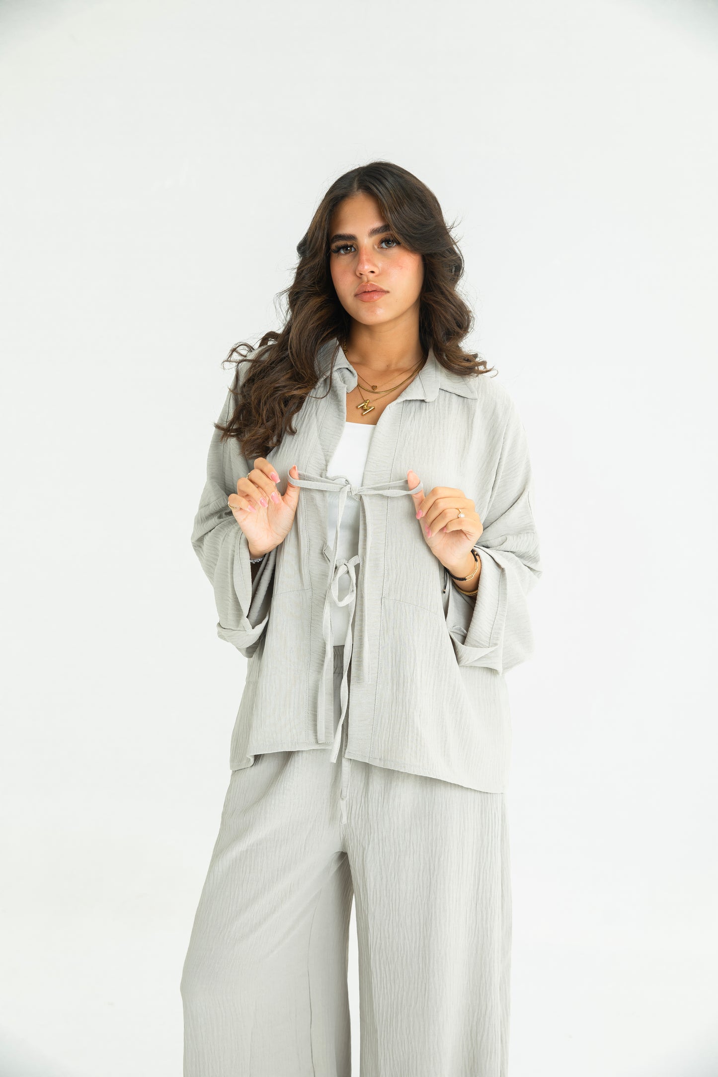 GREY RIBBON SUIT