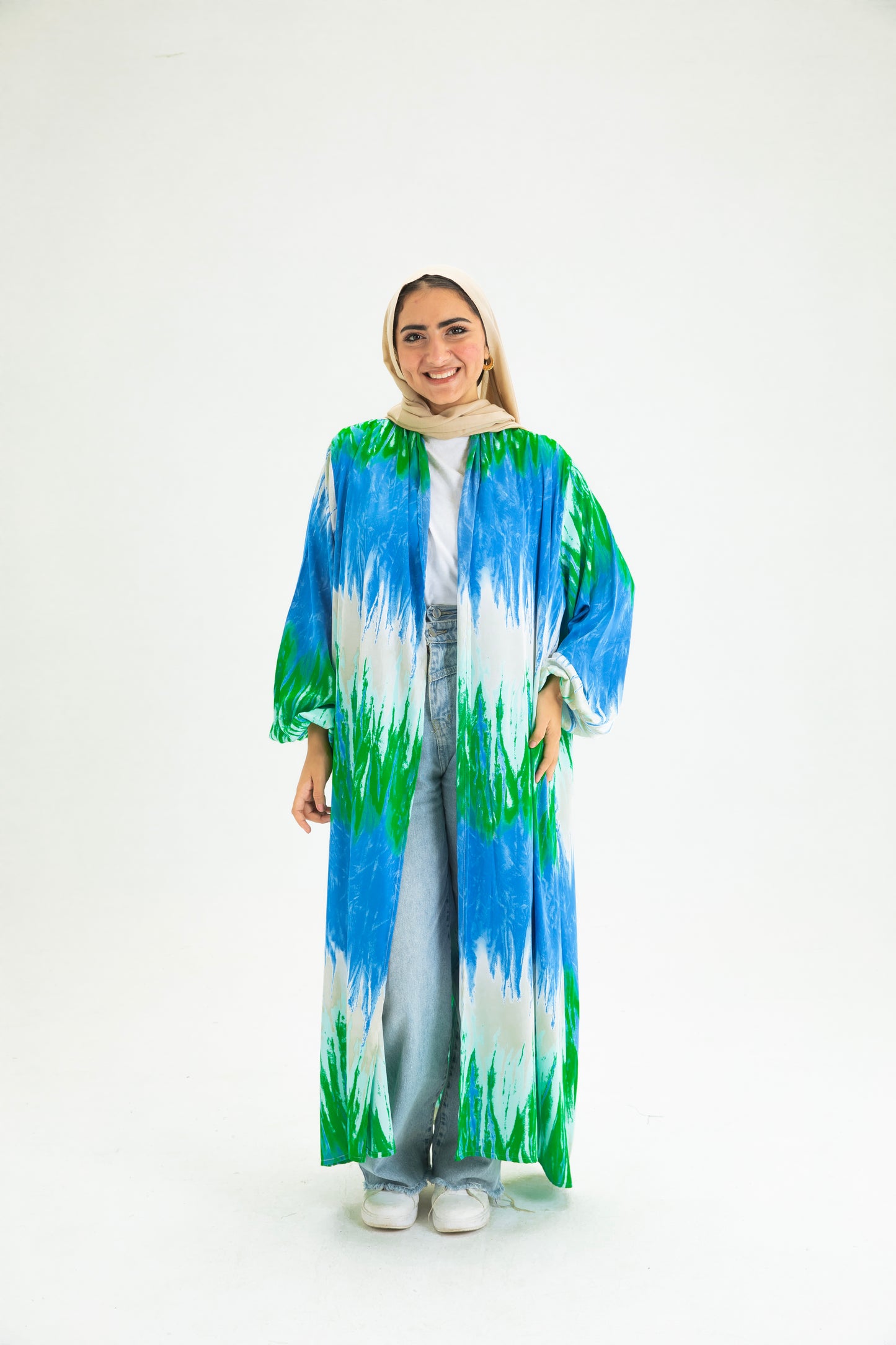 BLUE-GREEN KIMONO
