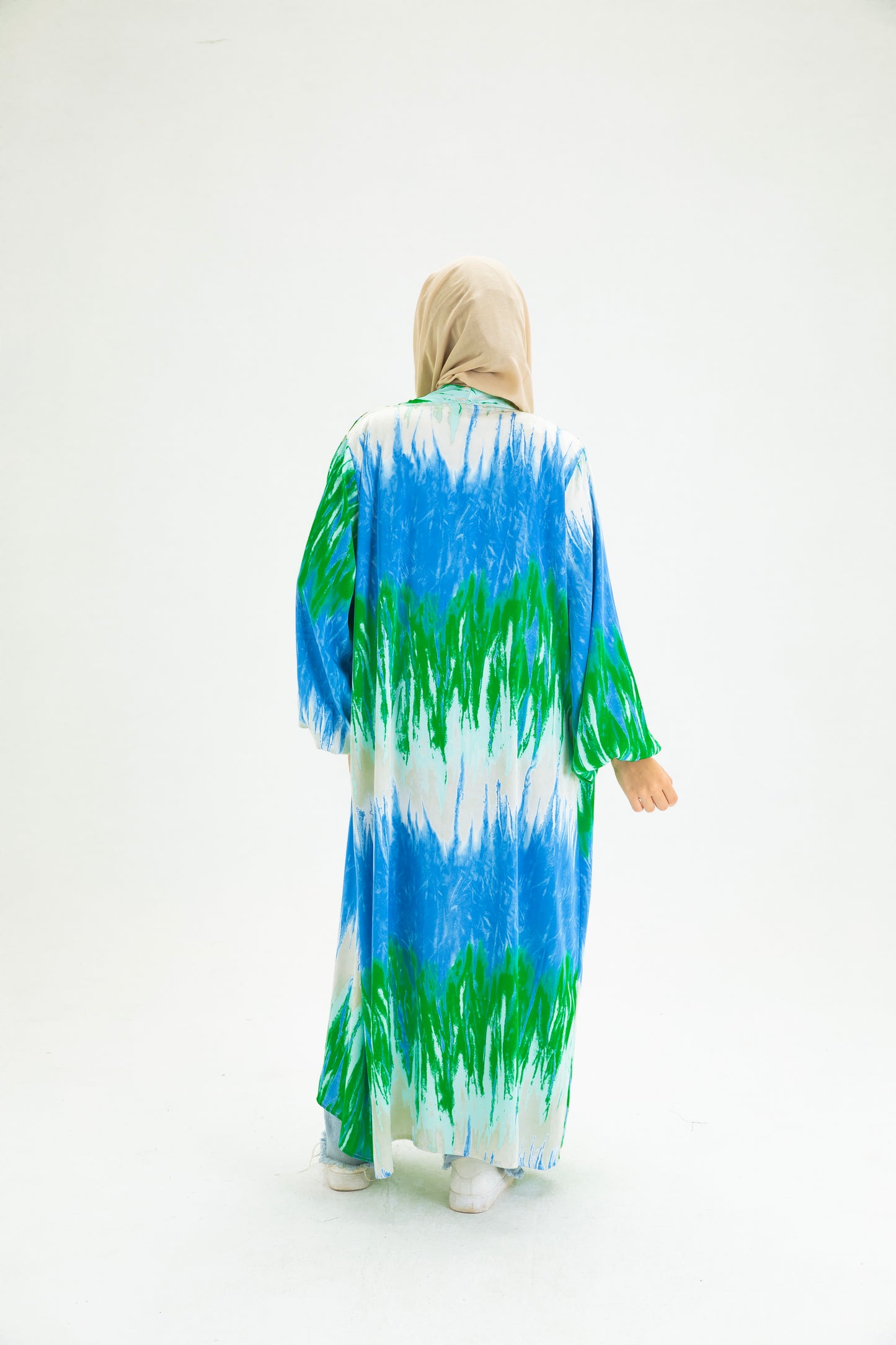 BLUE-GREEN KIMONO