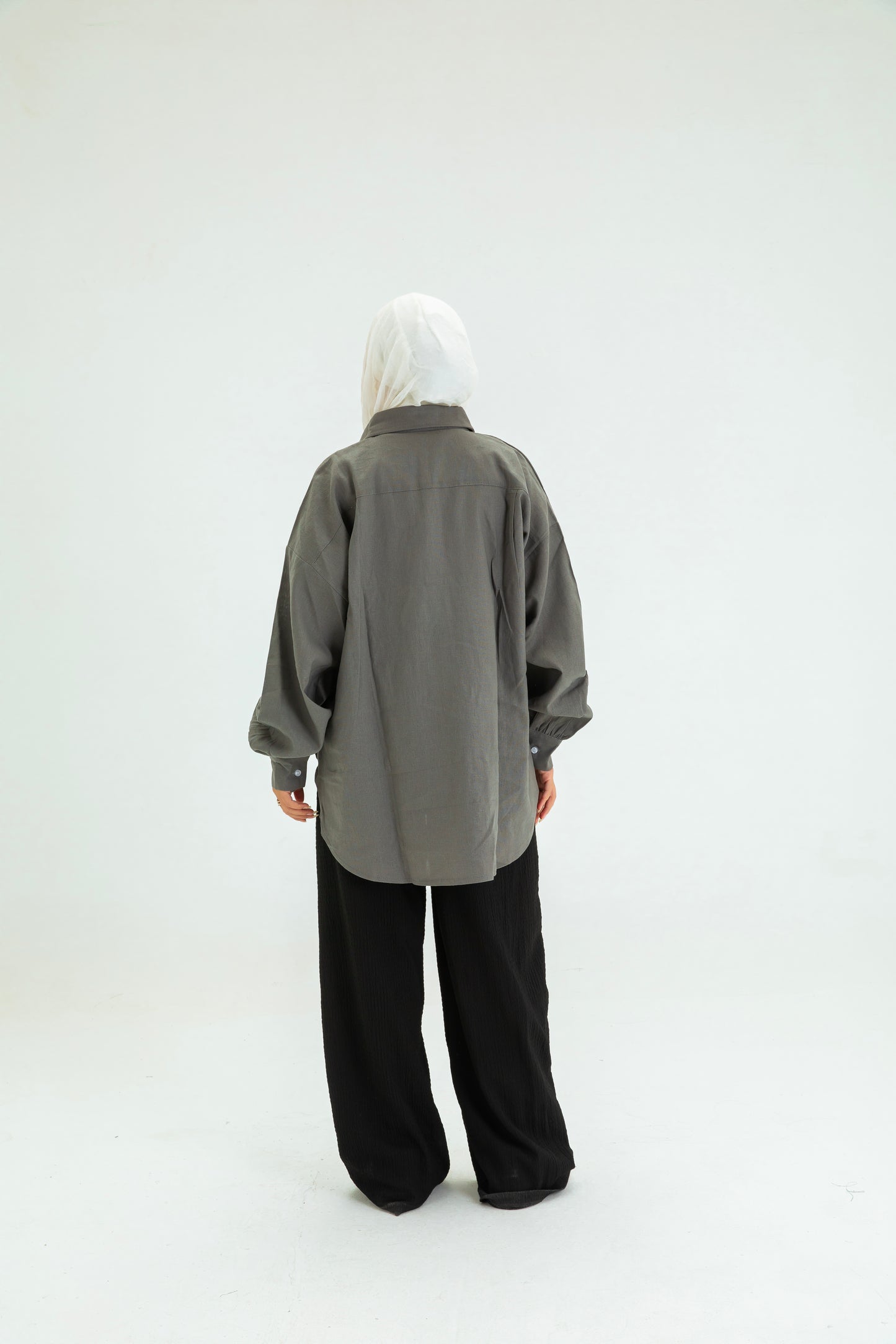 DARK GREY BUTTON SHIRT