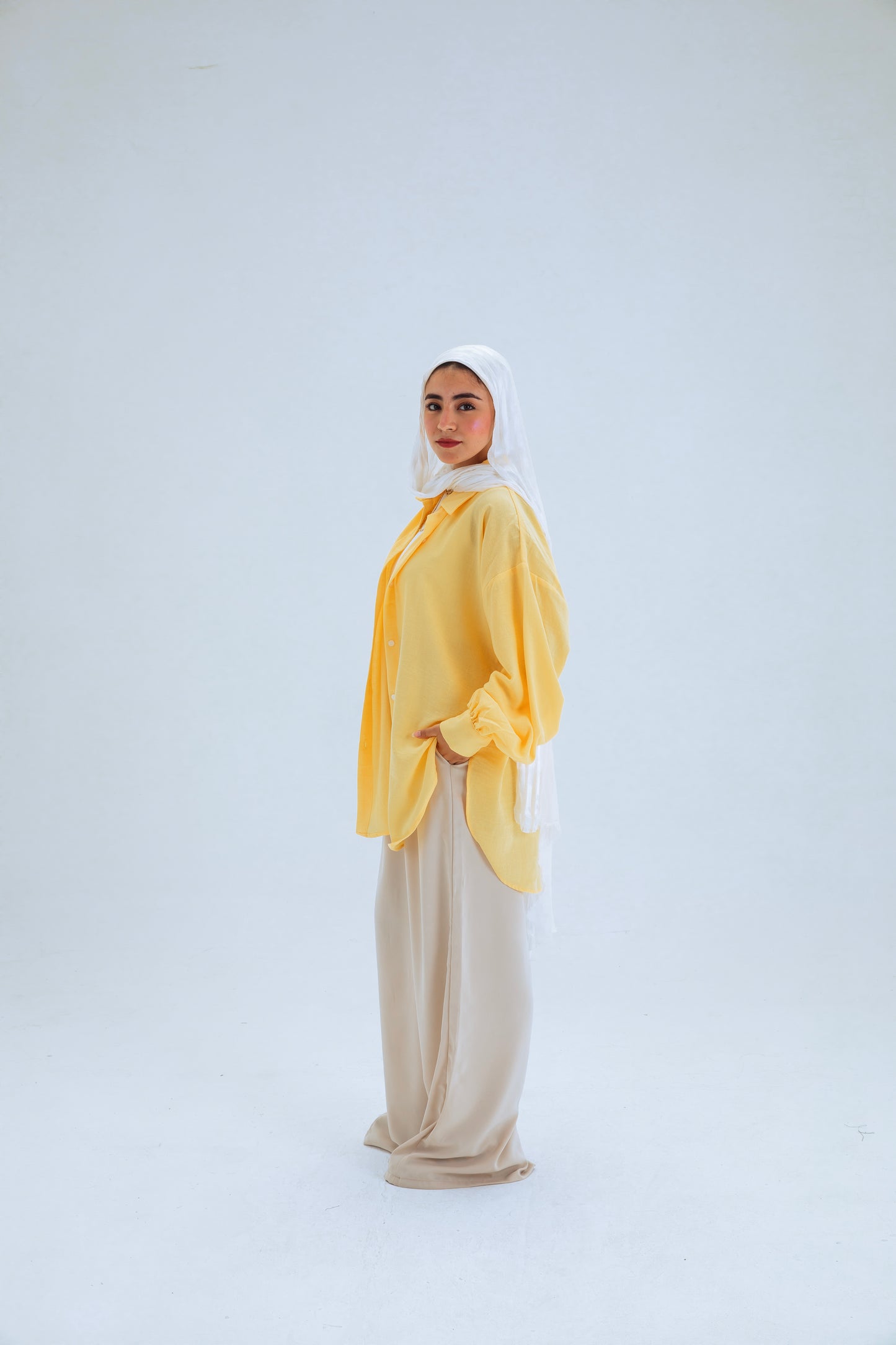 DARK YELLOW BUTTON SHIRT