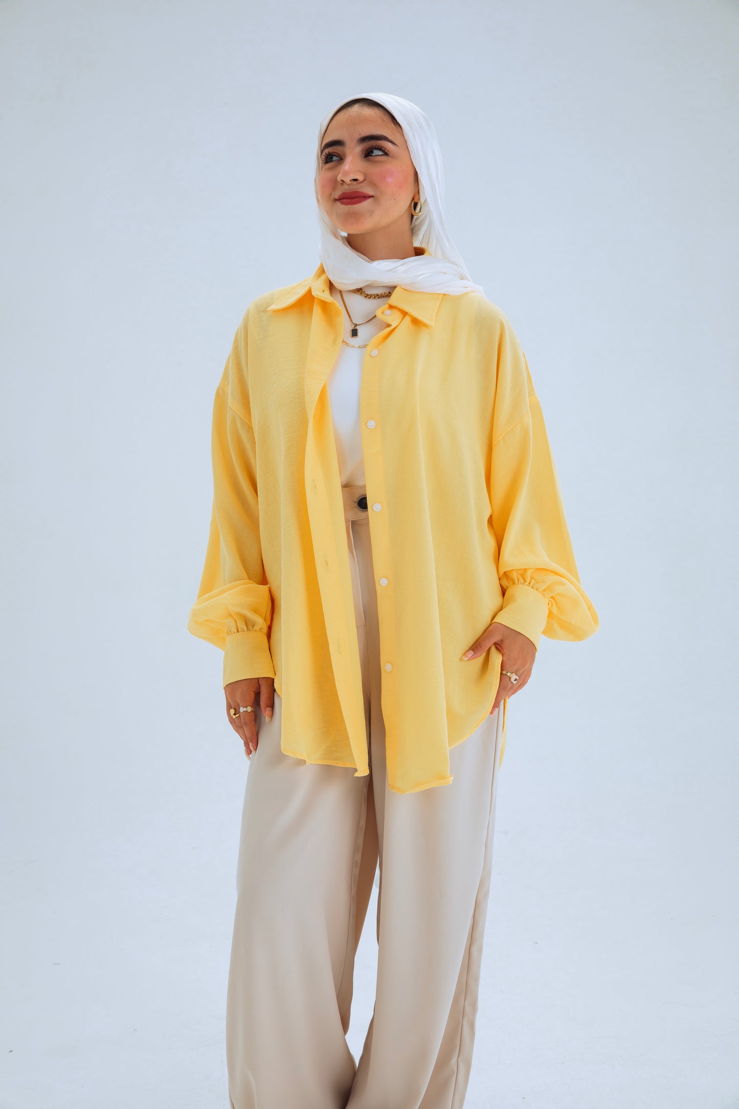 DARK YELLOW BUTTON SHIRT
