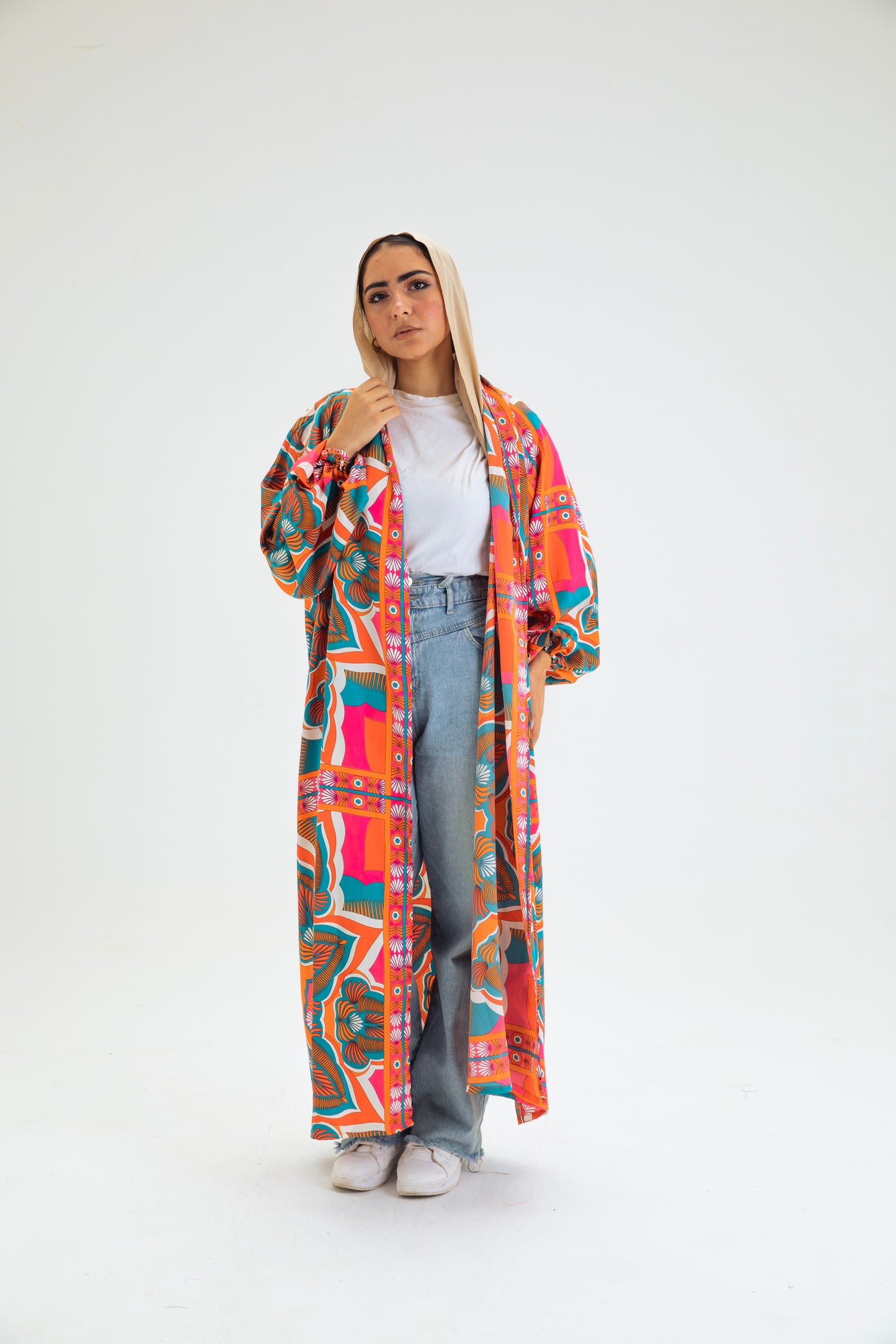 MULTI-COL4 KIMONO