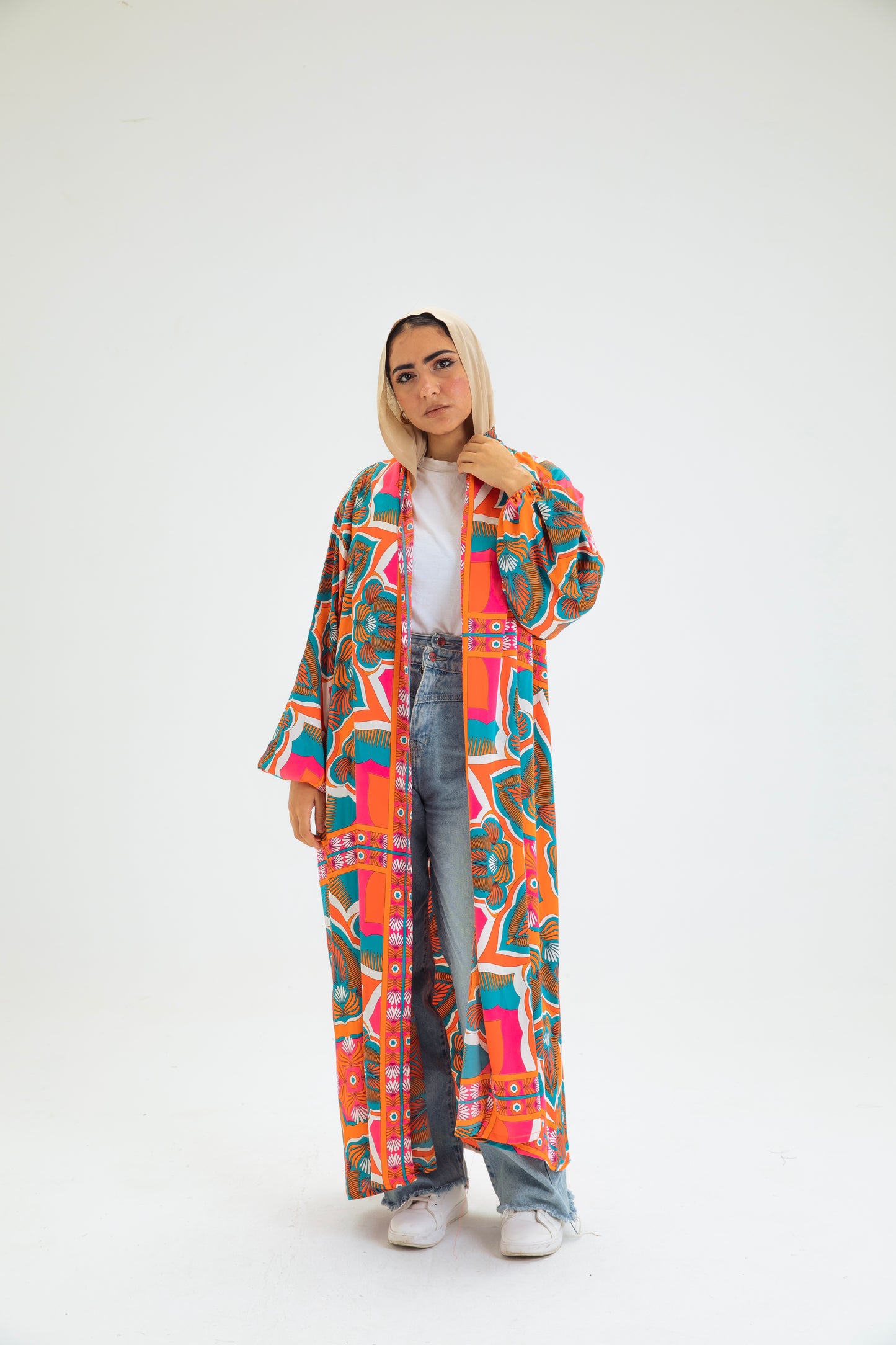 MULTI-COL4 KIMONO