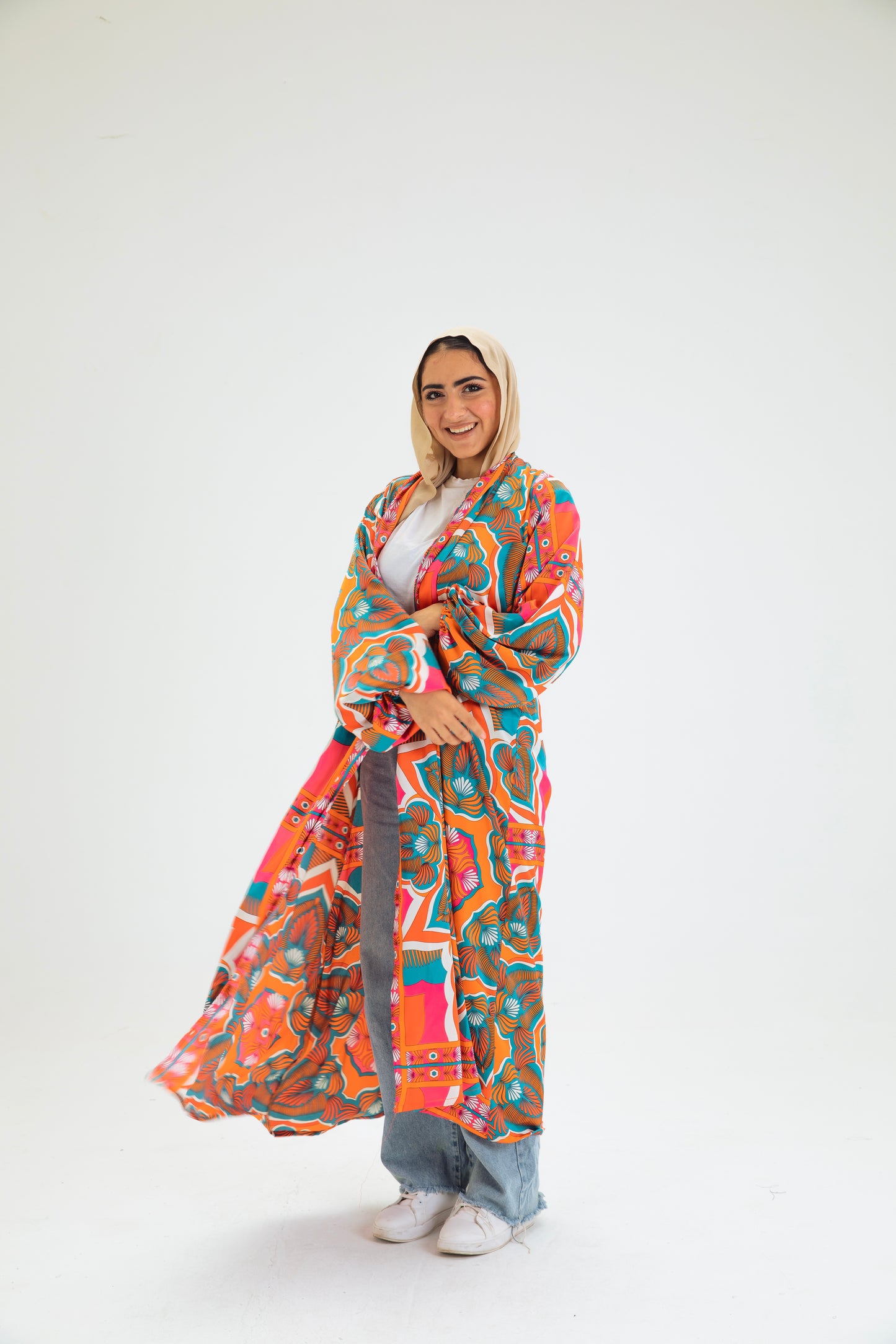 MULTI-COL4 KIMONO