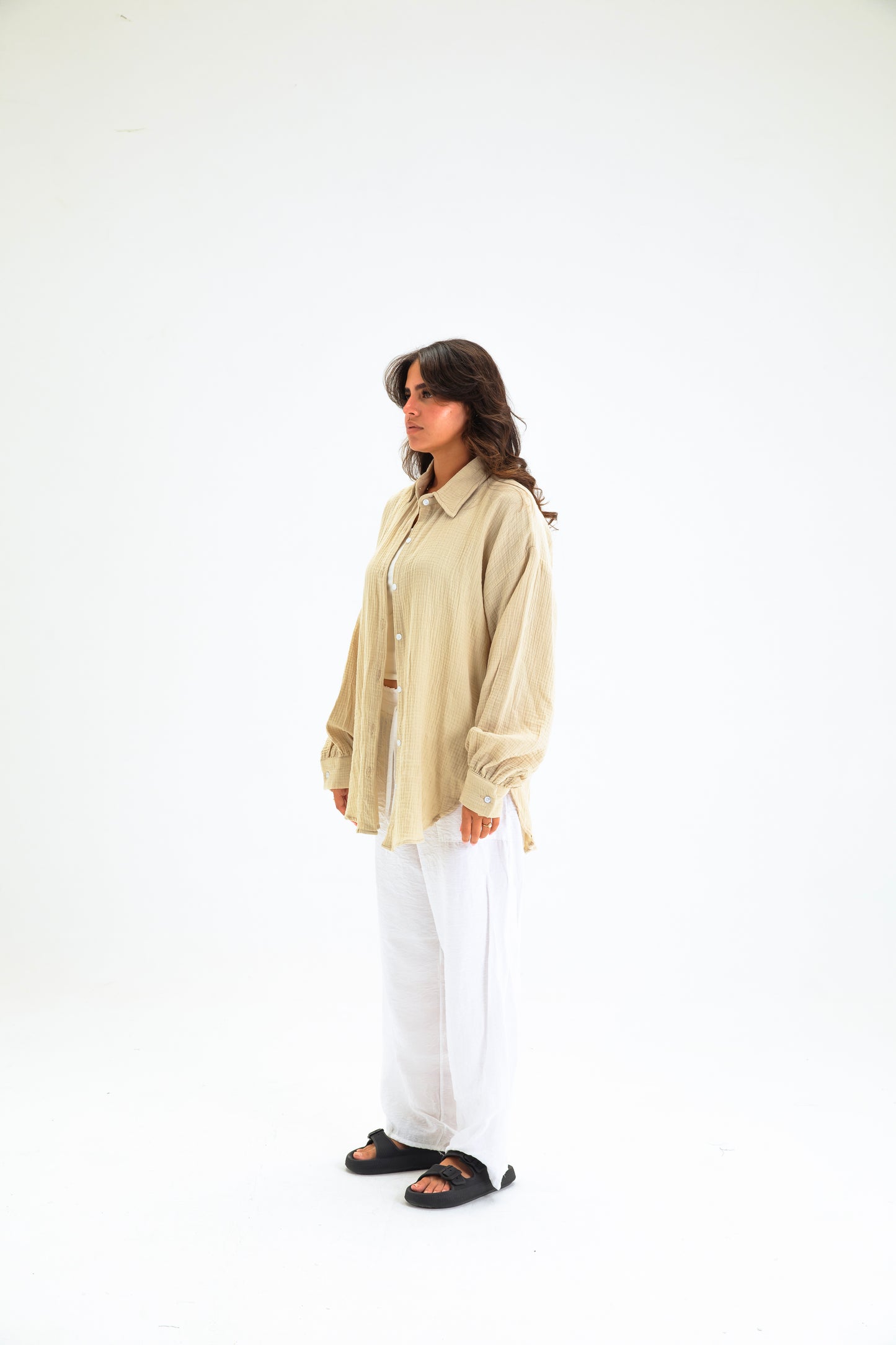 CAMEL BUTTON SHIRT