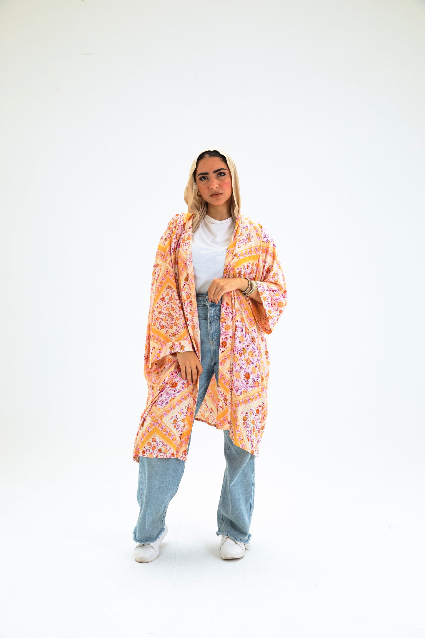 MULTI-COL5 KIMONO