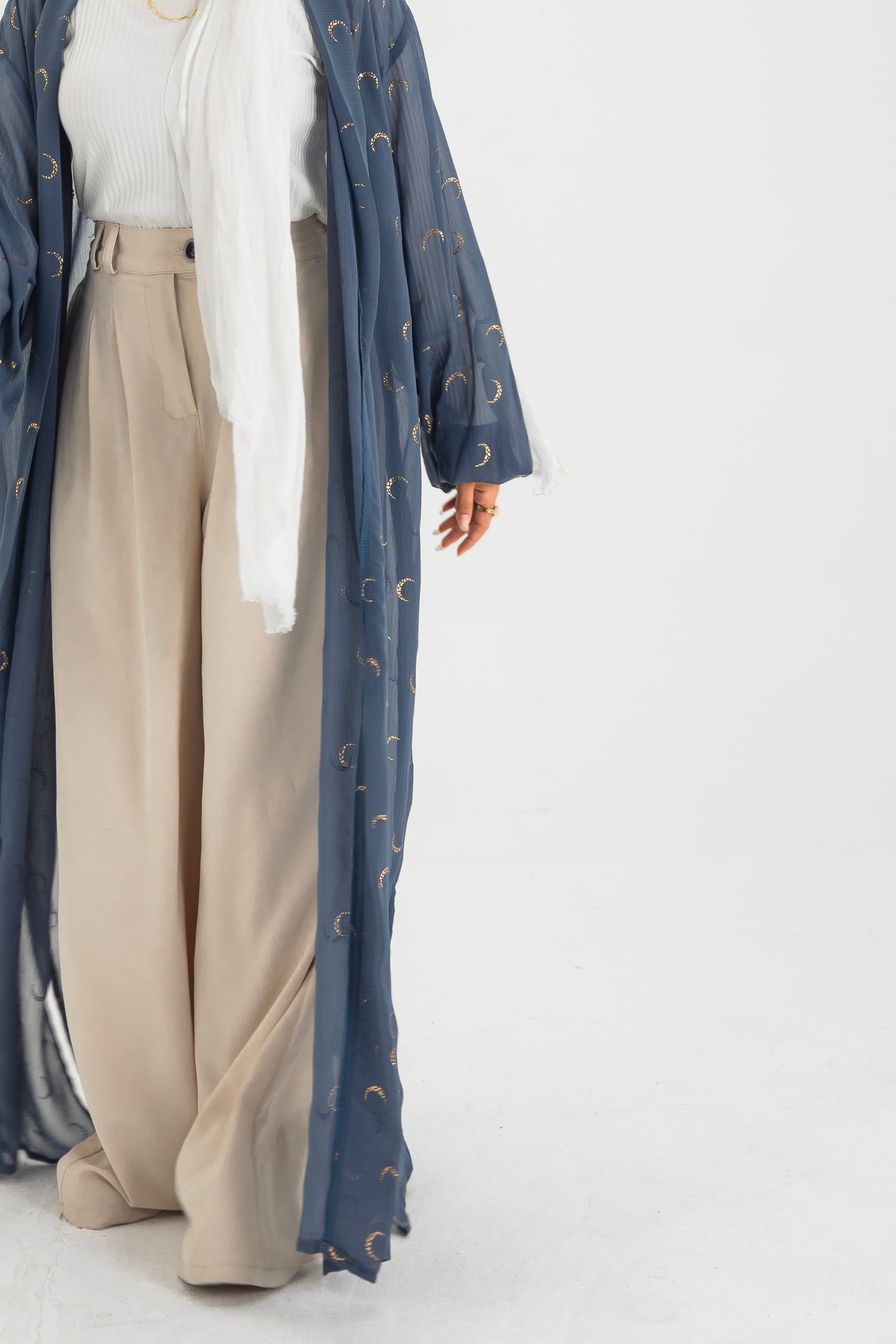 NAVY BROWN KIMONO