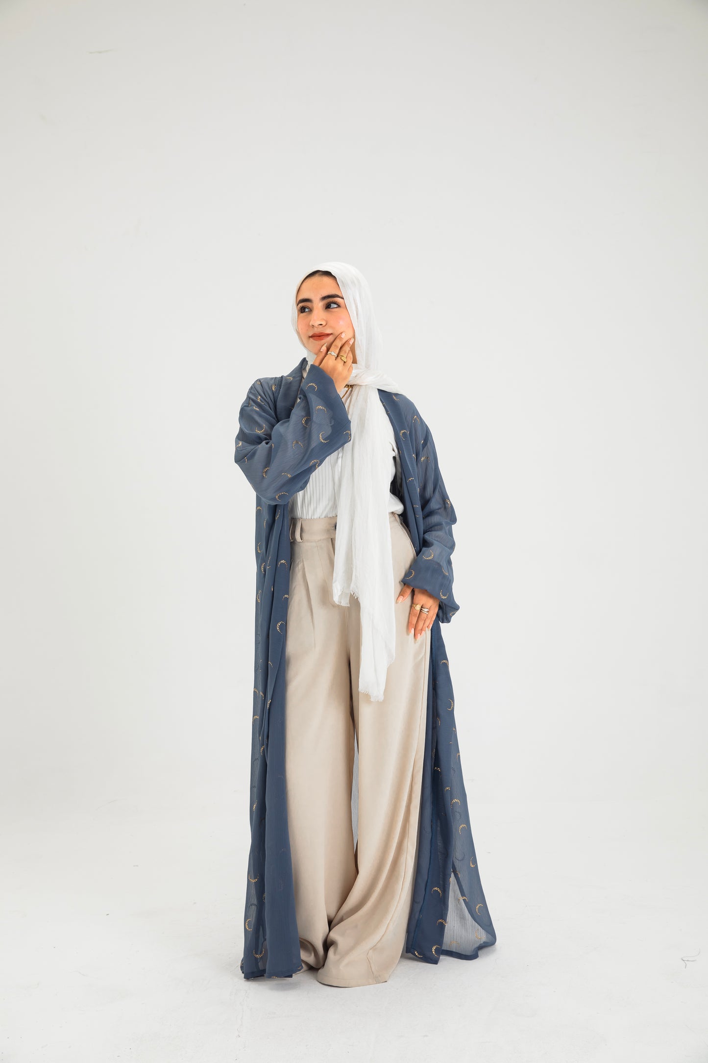 NAVY BROWN KIMONO