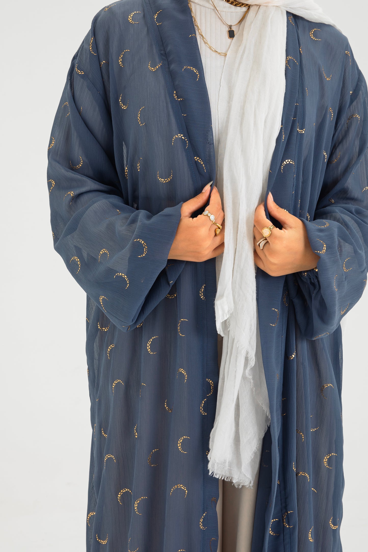NAVY BROWN KIMONO