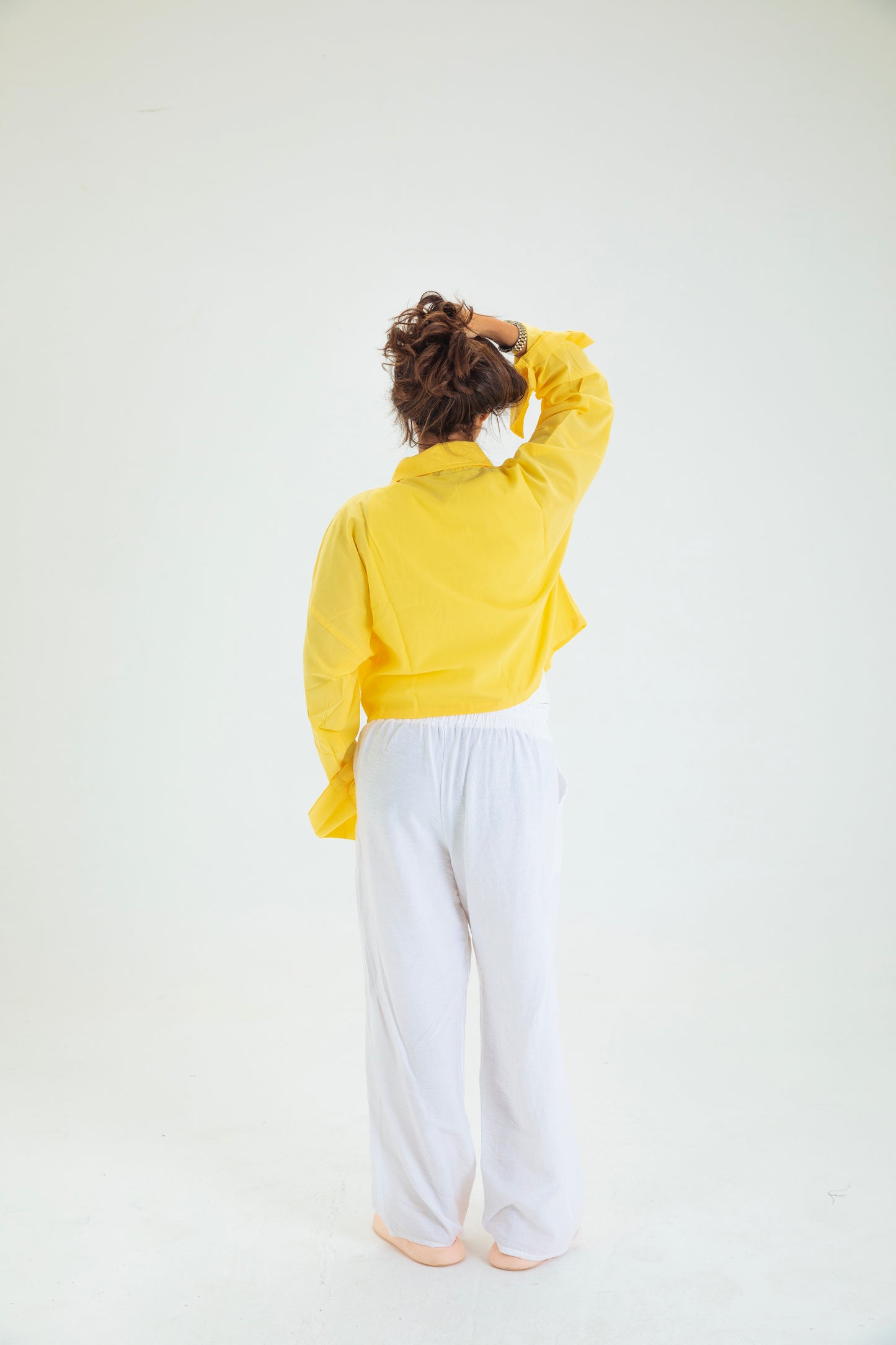 YELLOW CROP SHIRT