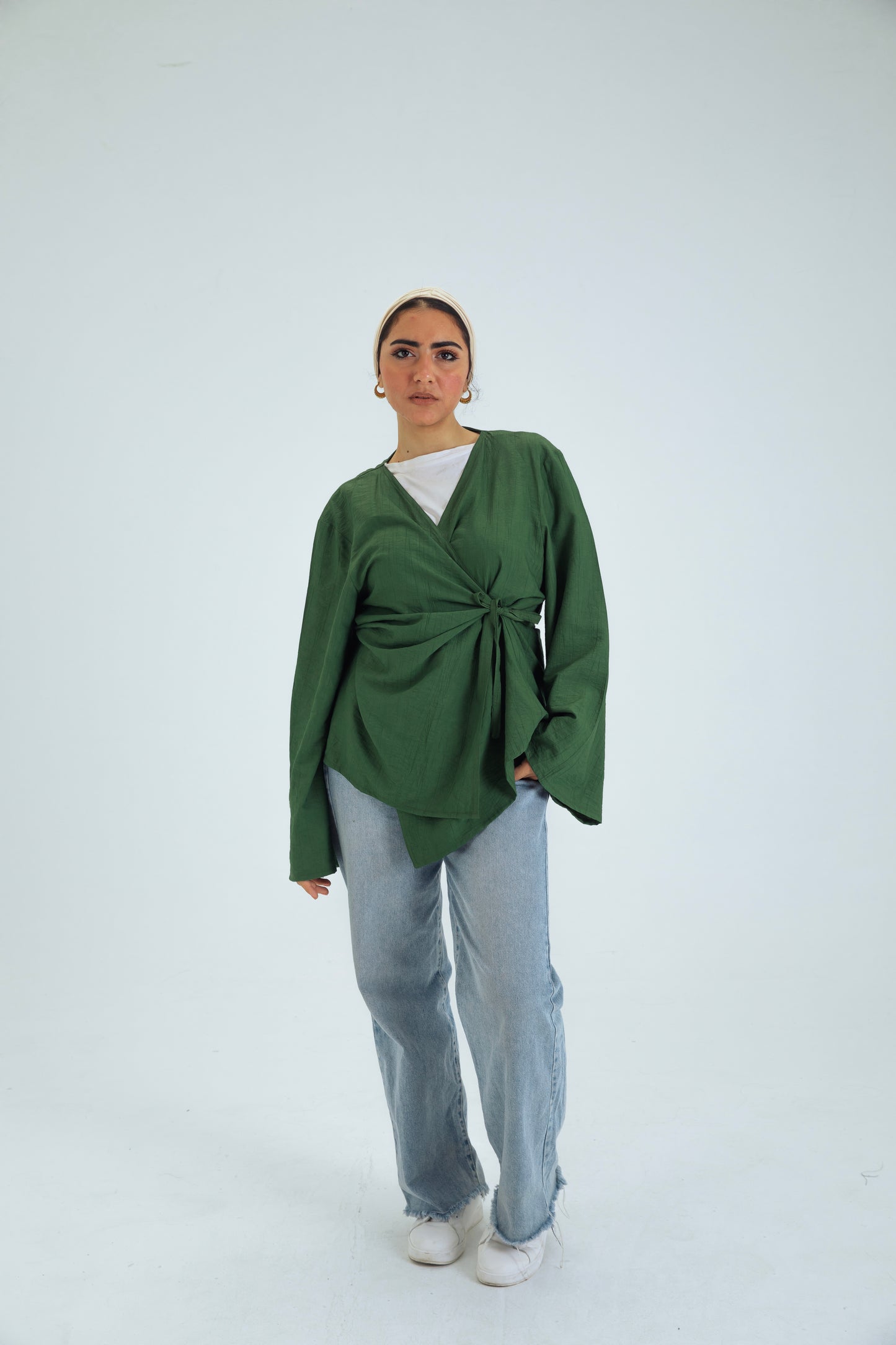 DARK OLIVE GREEN BLOUSE