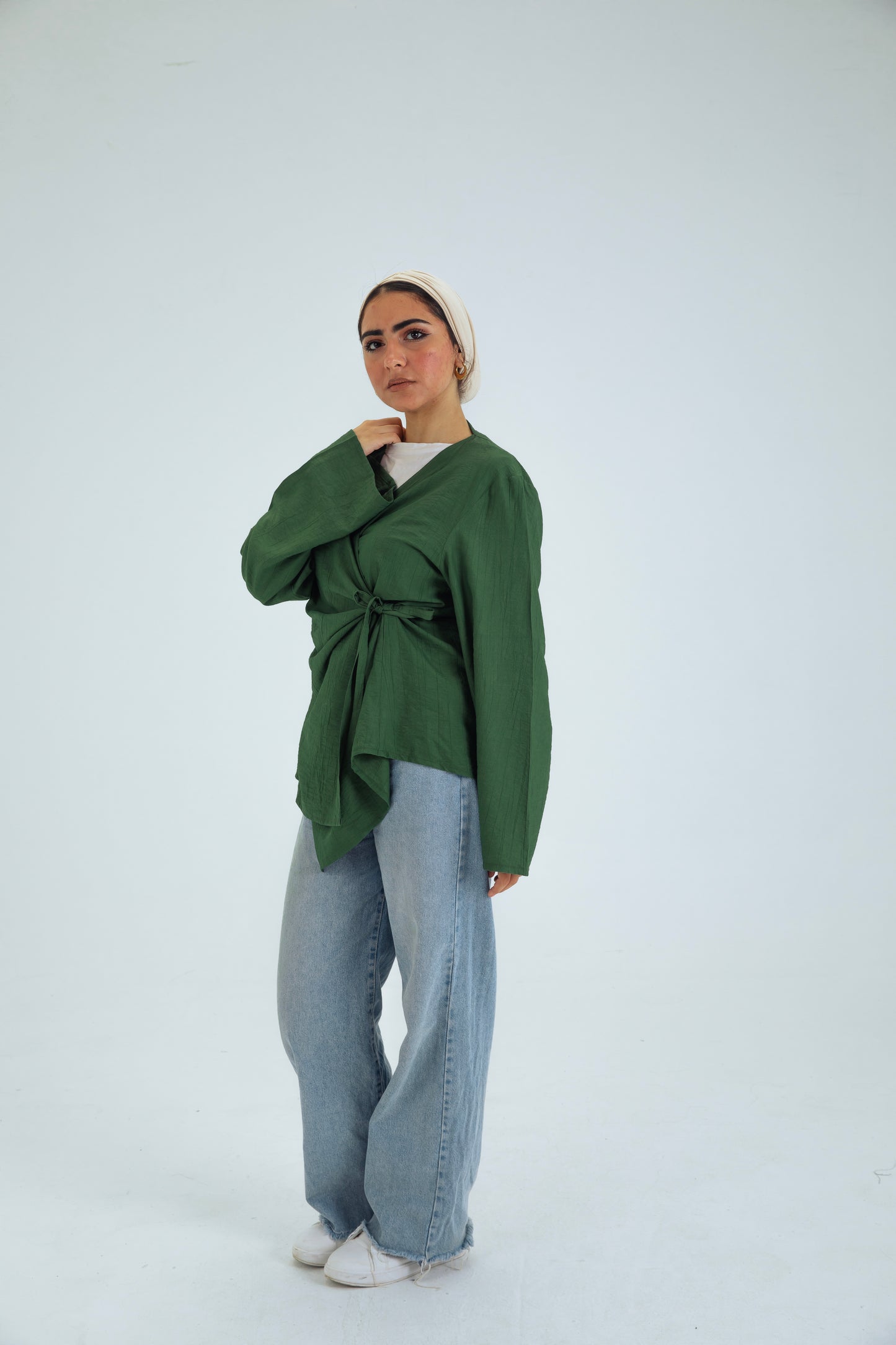 DARK OLIVE GREEN BLOUSE