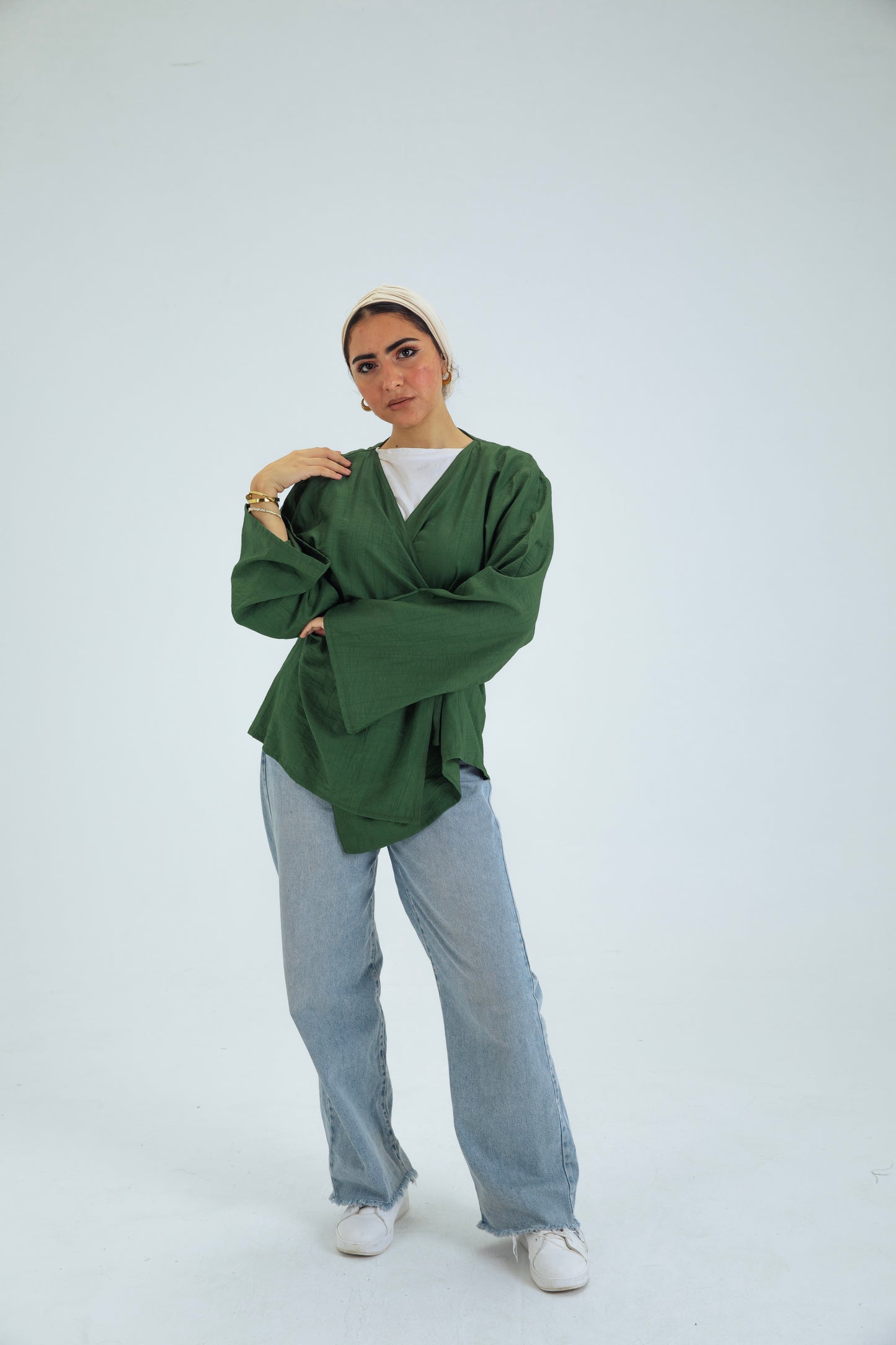 DARK OLIVE GREEN BLOUSE