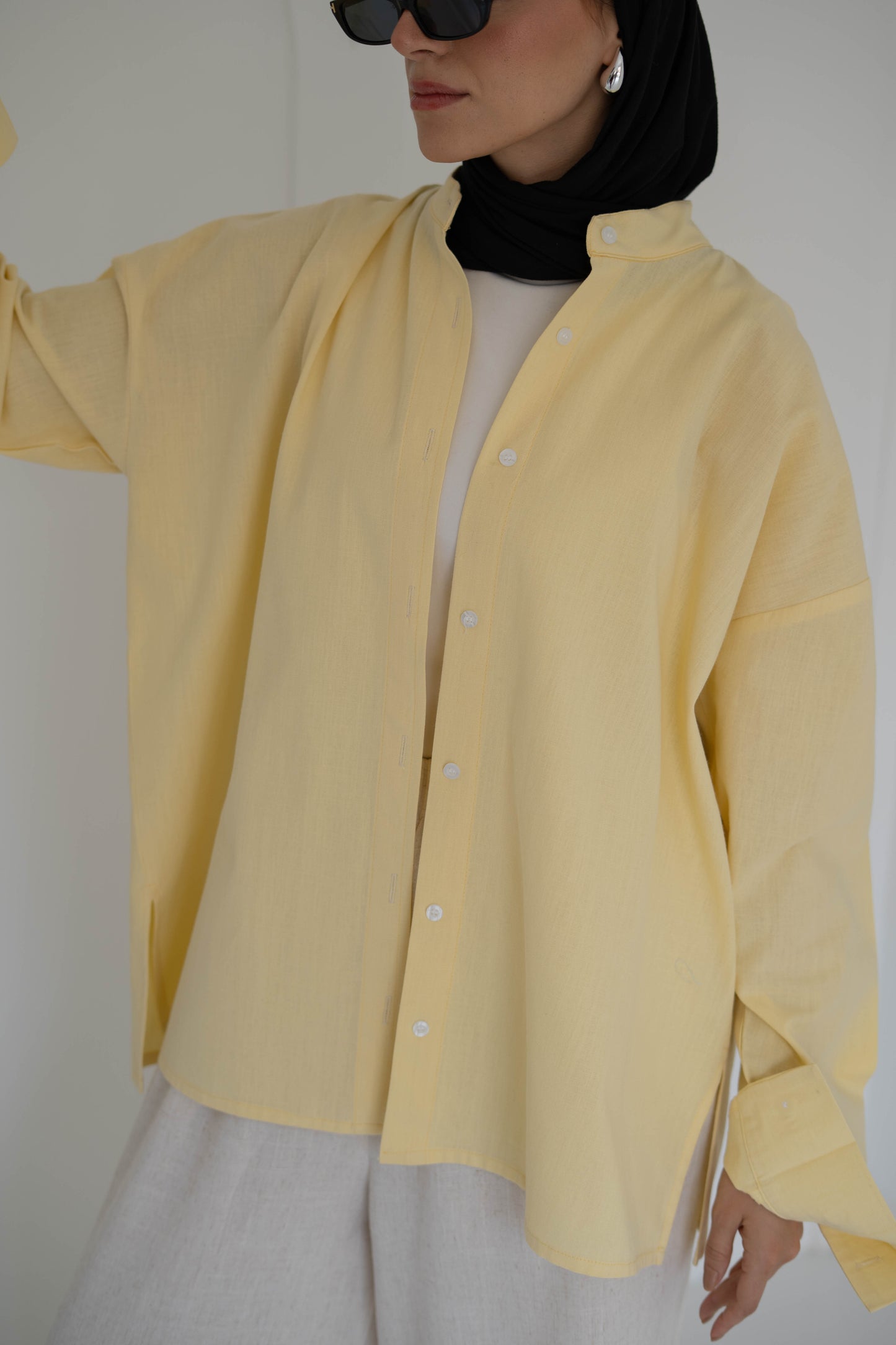 Basic Linen Shirt yellow