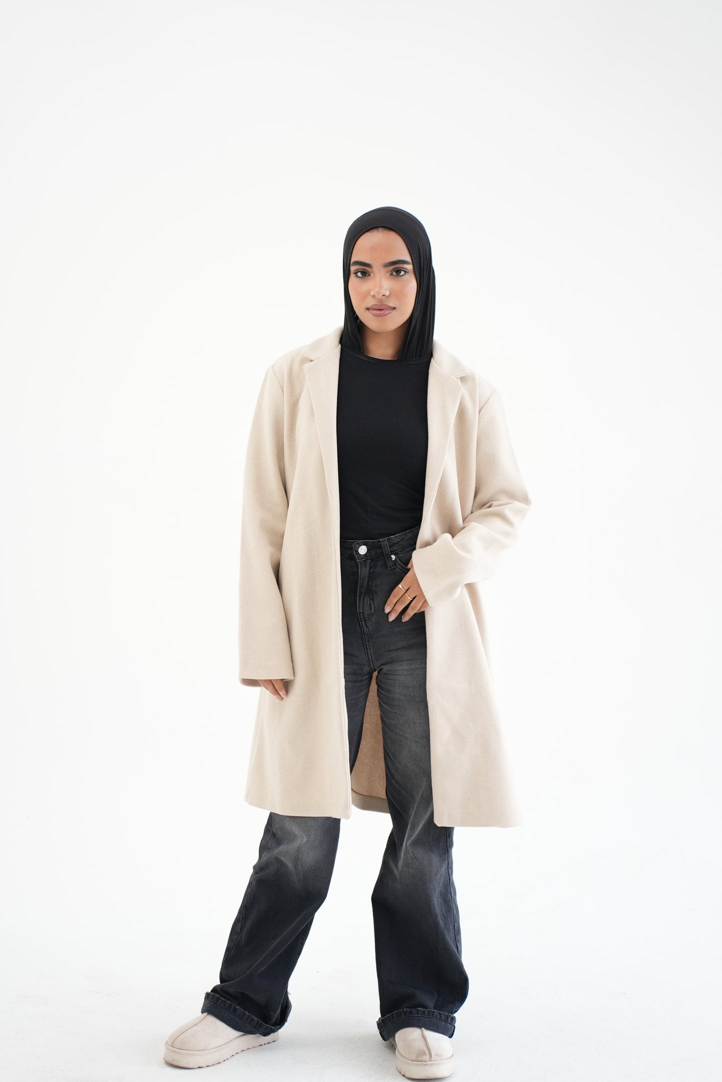 WOOL COAT- GREY MELANGE