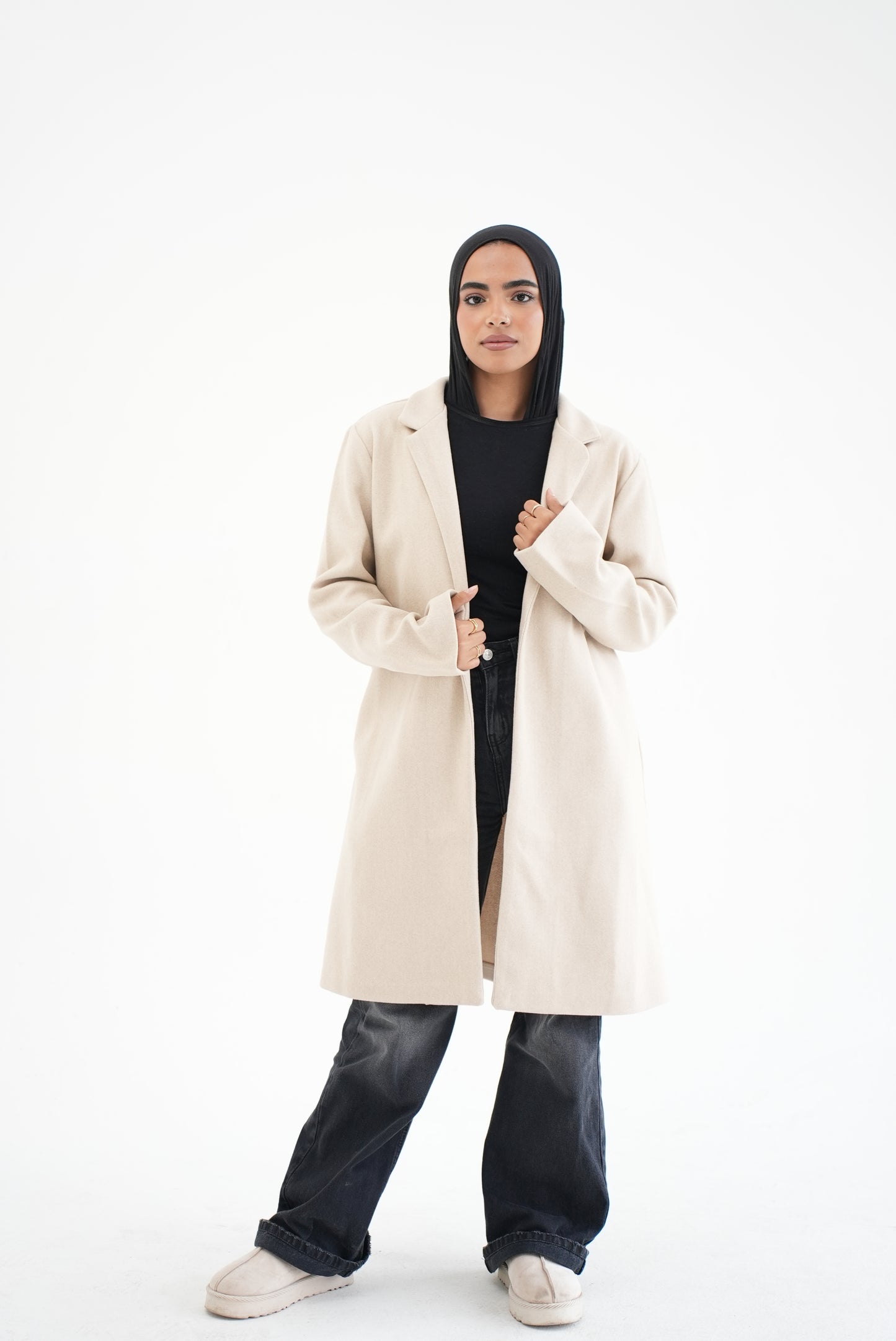 WOOL COAT- GREY MELANGE