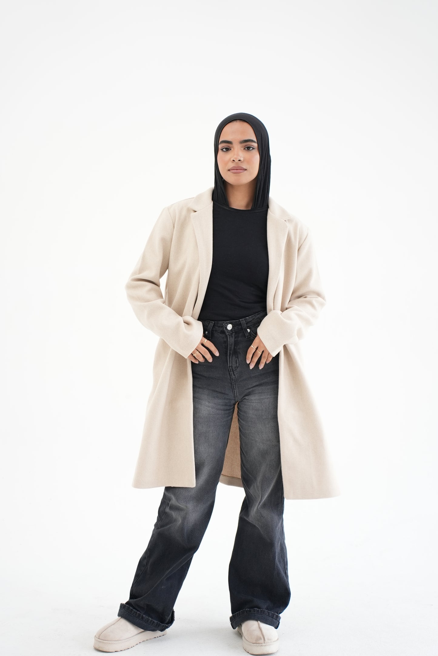WOOL COAT- GREY MELANGE