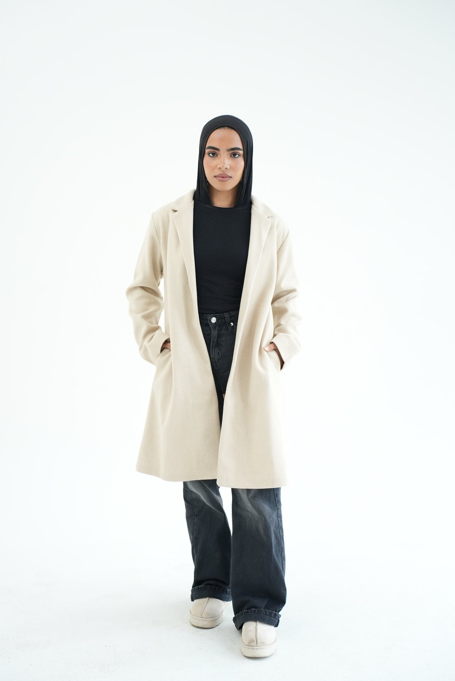 WOOL COAT- GREY MELANGE