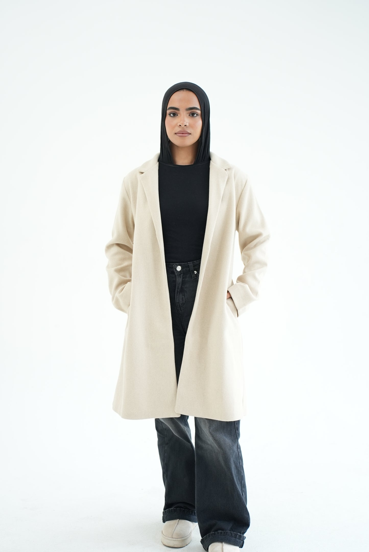 WOOL COAT- GREY MELANGE