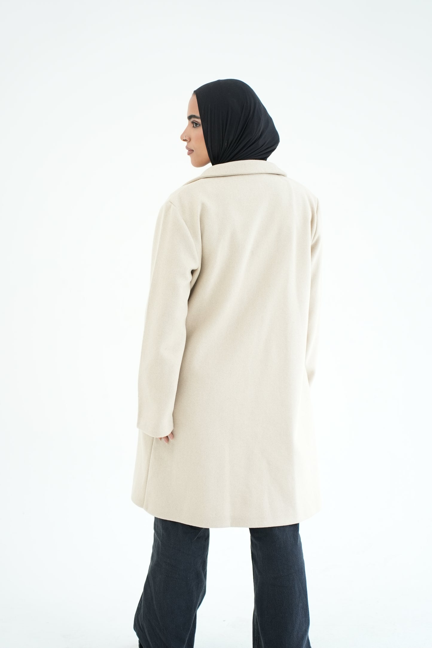 WOOL COAT- GREY MELANGE
