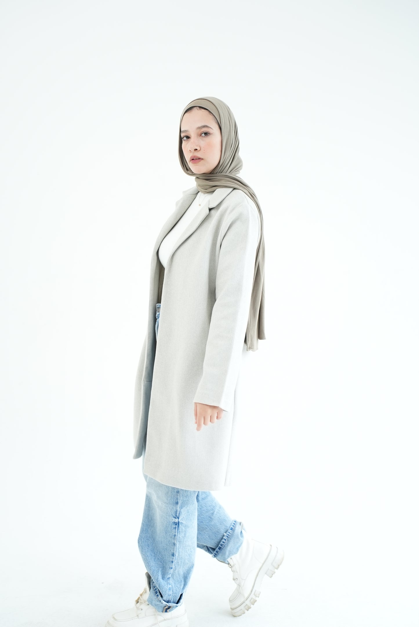 WOOL COAT- LIGHT GREY