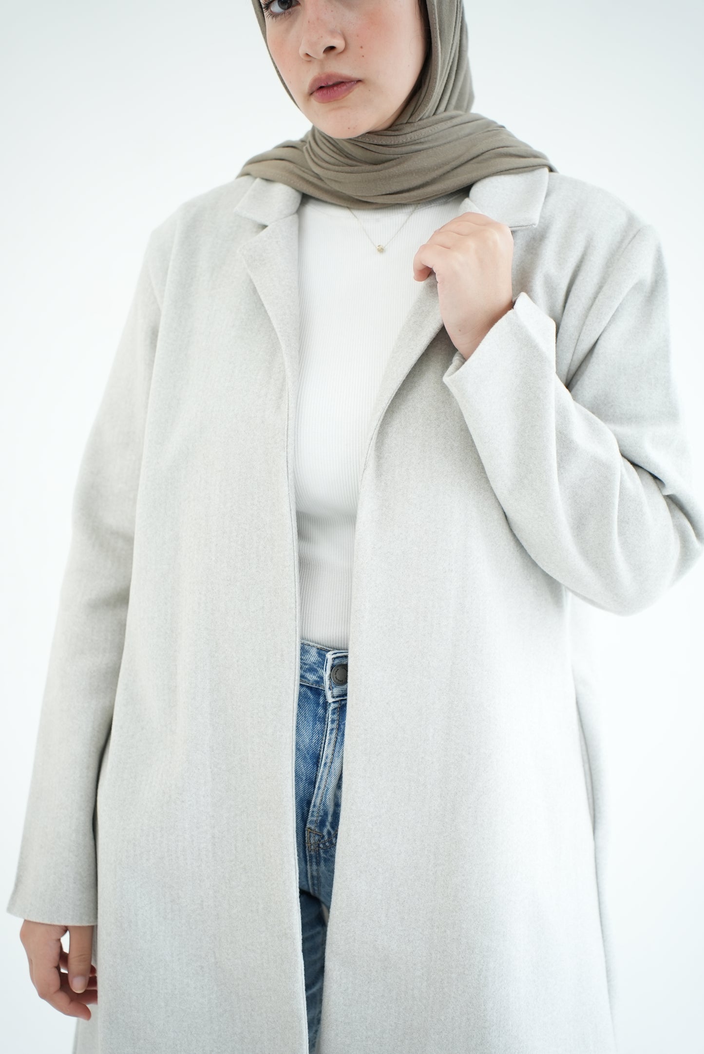 WOOL COAT- LIGHT GREY