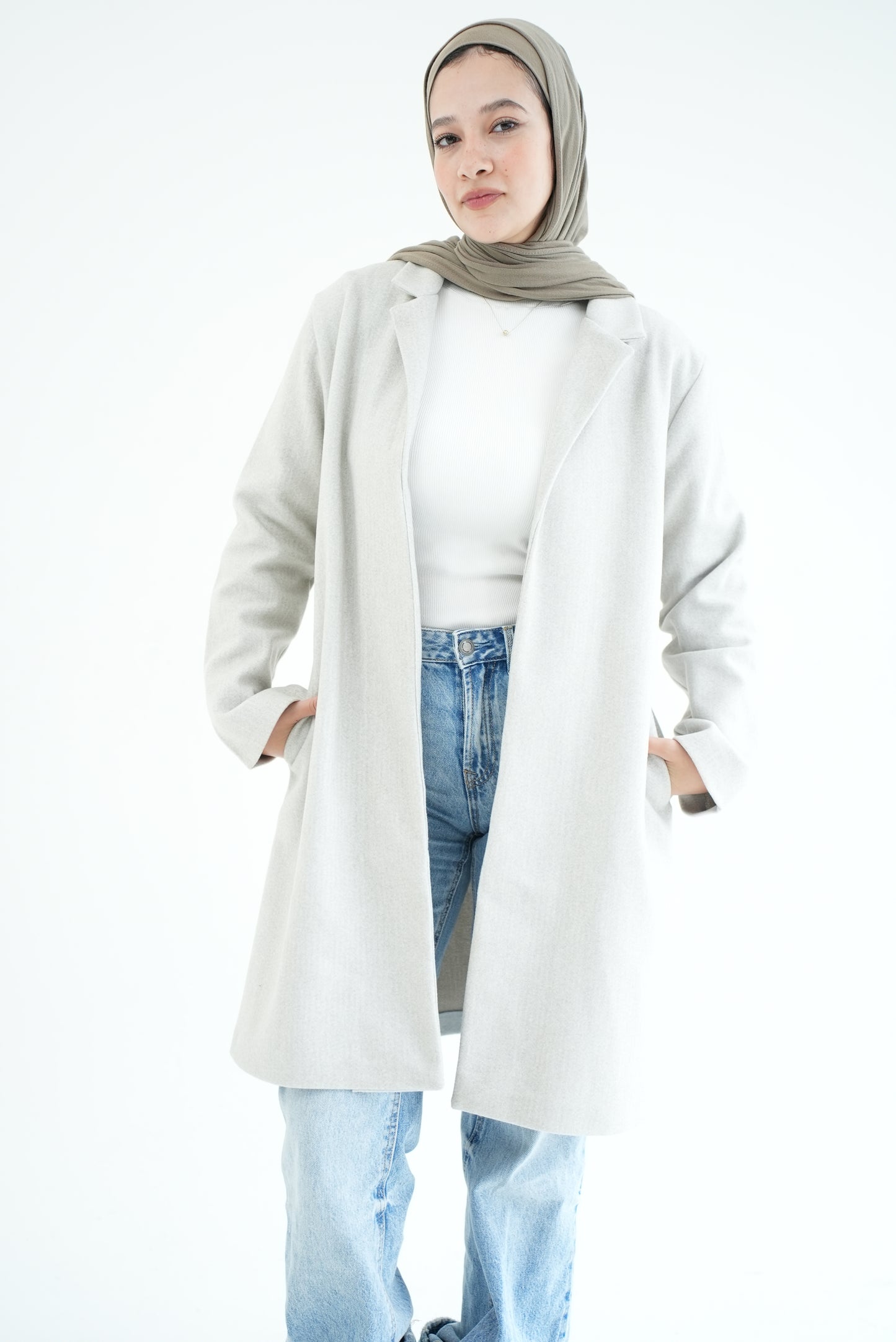 WOOL COAT- LIGHT GREY
