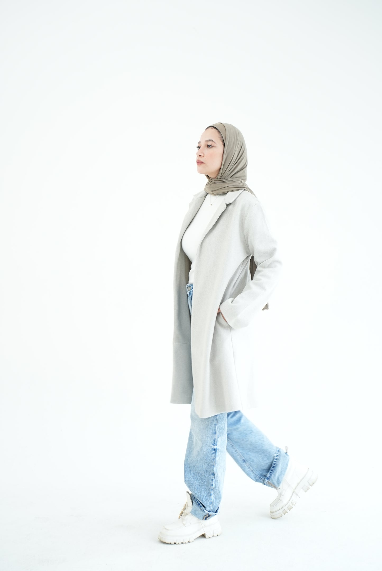 WOOL COAT- LIGHT GREY