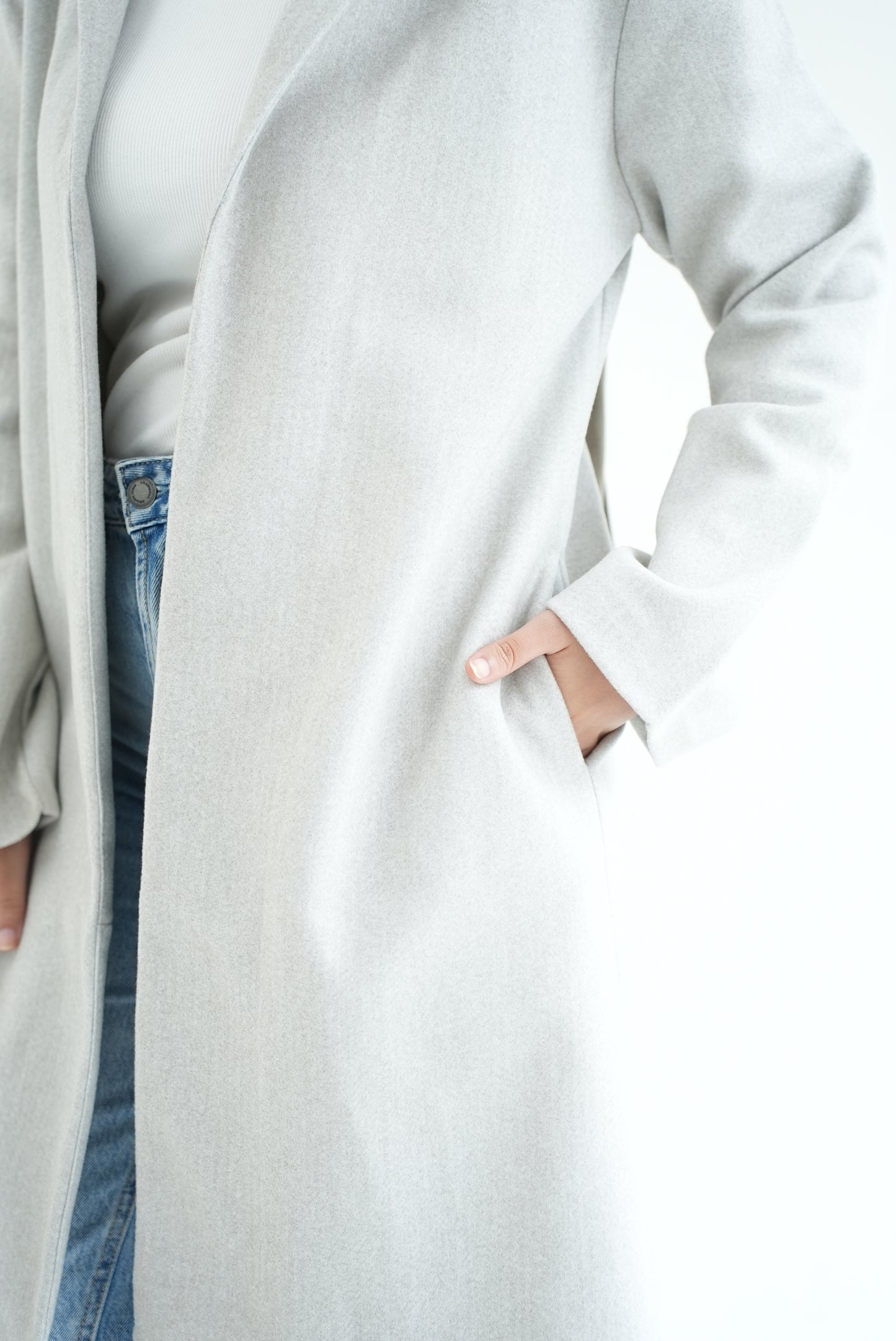 WOOL COAT- LIGHT GREY
