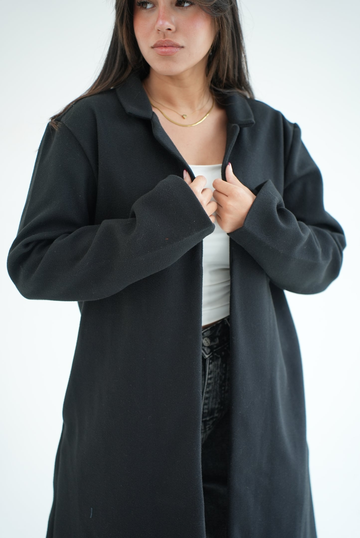 WOOL COAT- BLACK