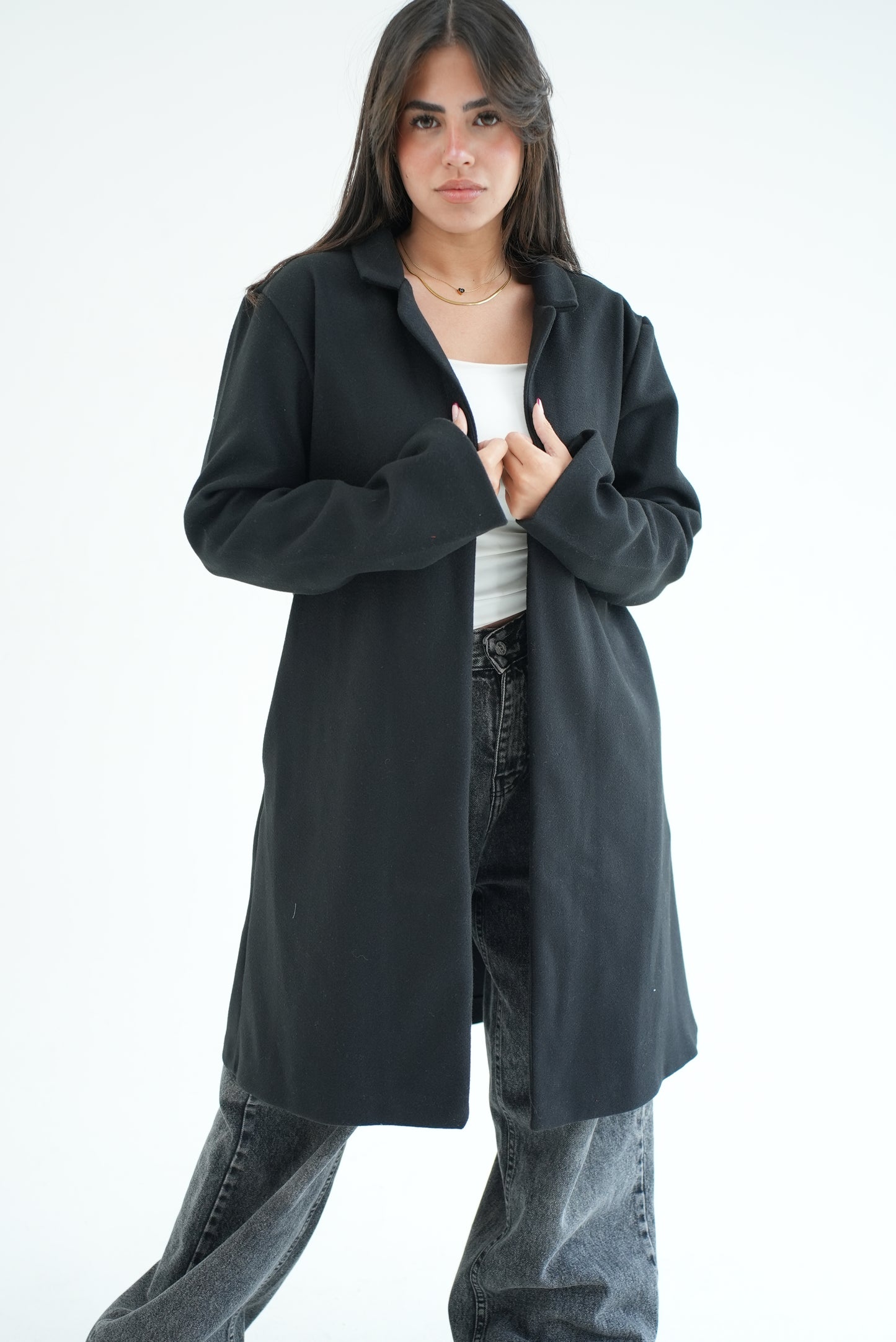 WOOL COAT- BLACK