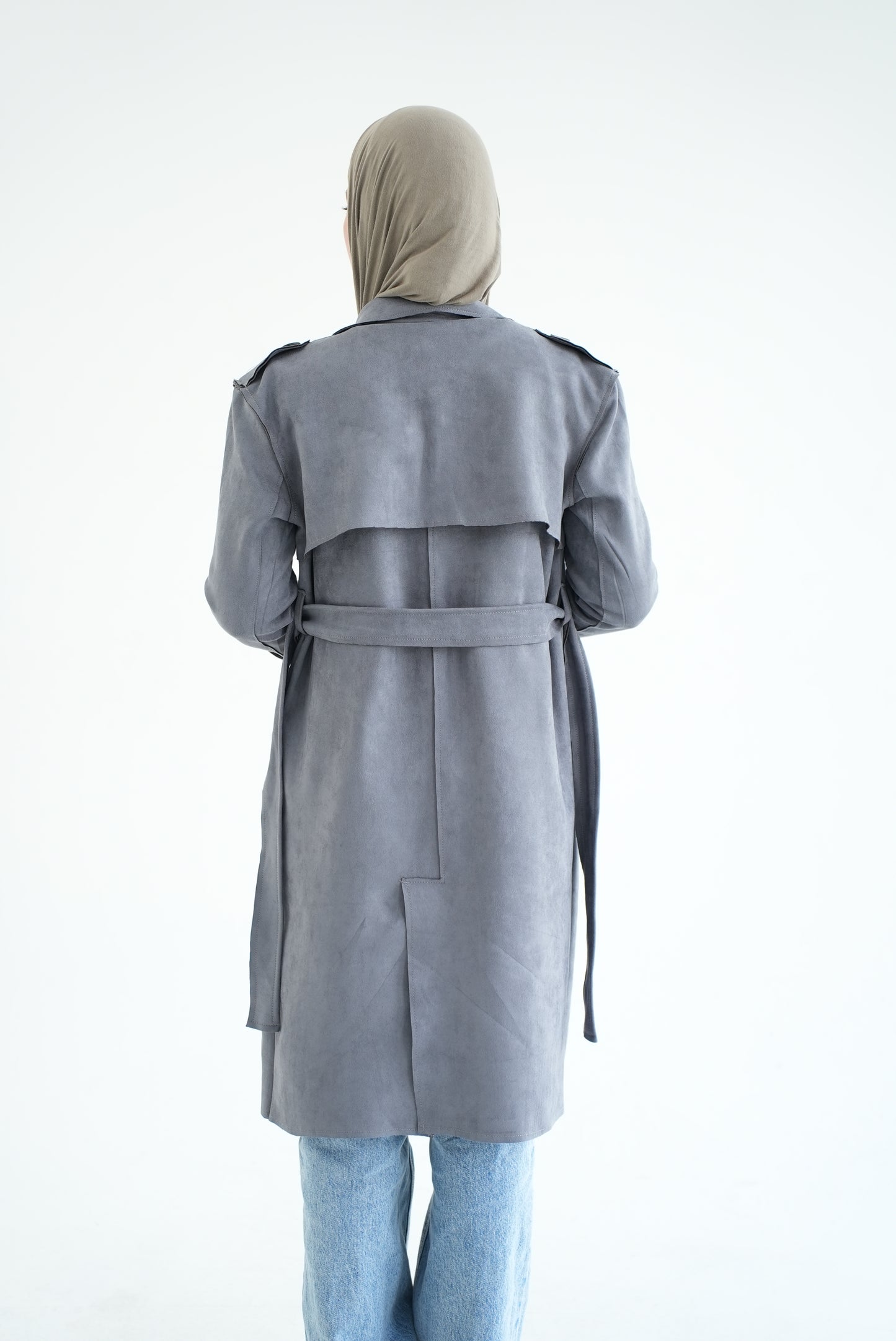 WOOL RIBBON COAT- GREY
