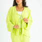 LIME YELLOW RIBBON SUIT