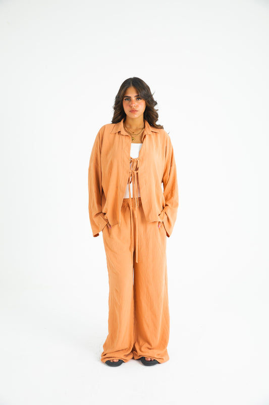 PEACH RIBBON SUIT