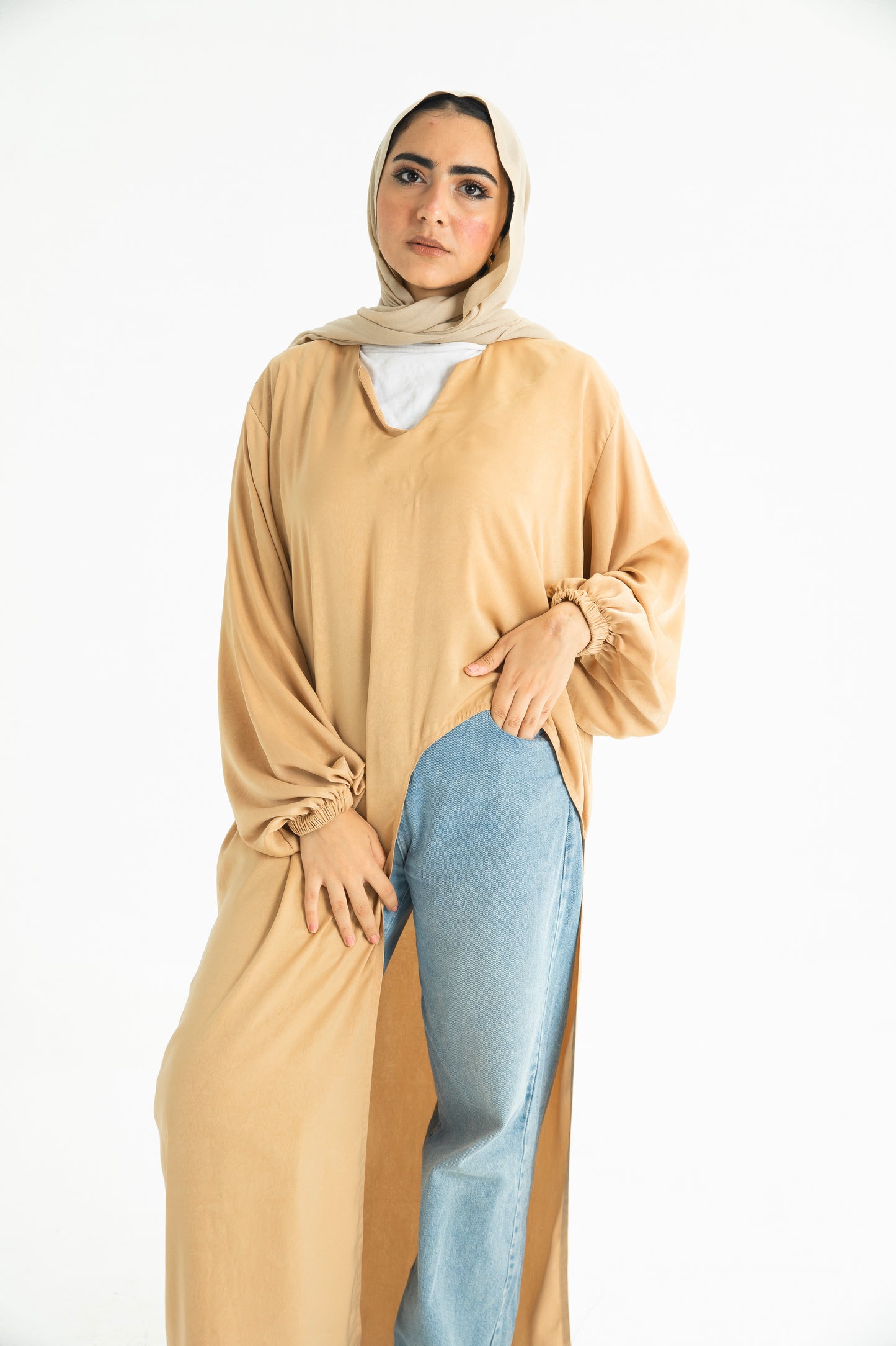 BROWN BLOUSE