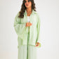LIME GREEN BUTTON SUIT