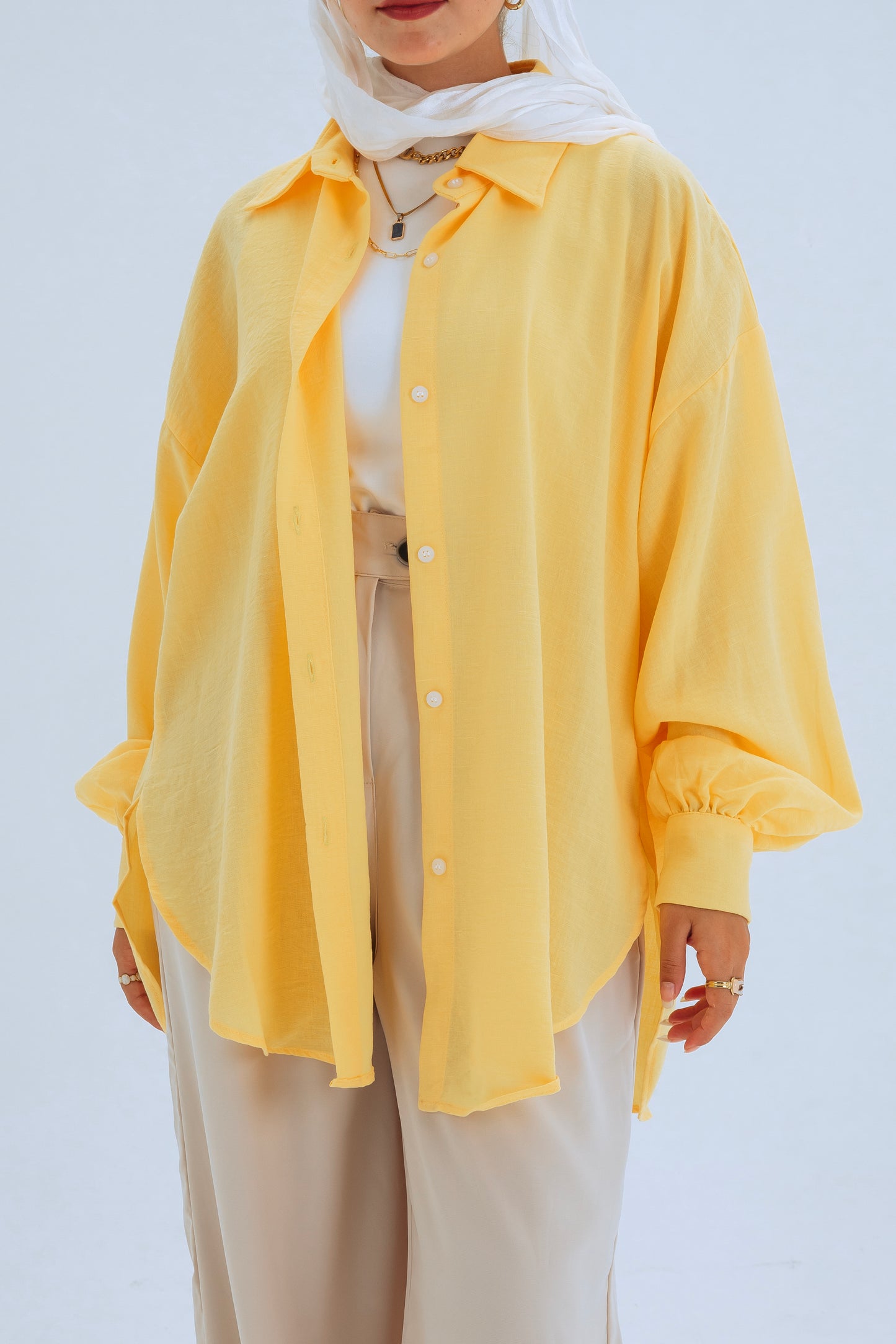 DARK YELLOW BUTTON SHIRT