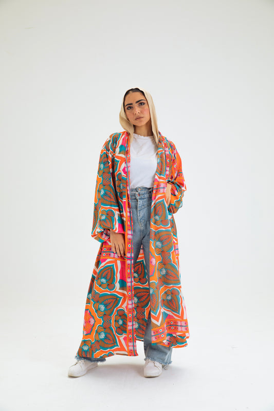 MULTI-COL4 KIMONO