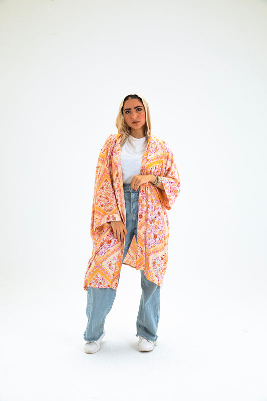 MULTI-COL5 KIMONO
