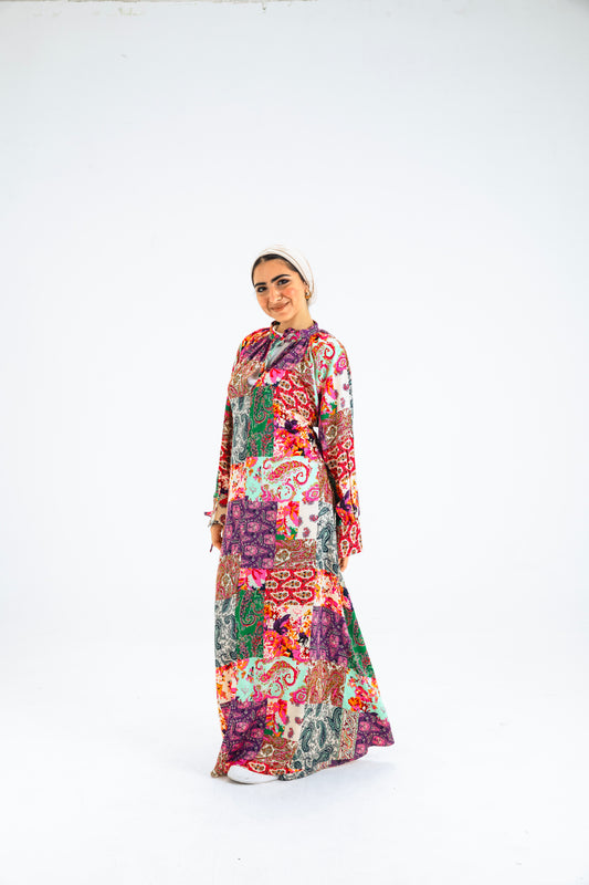 MULTI-COL 3 DRESS