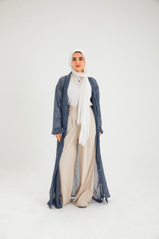 NAVY BROWN KIMONO