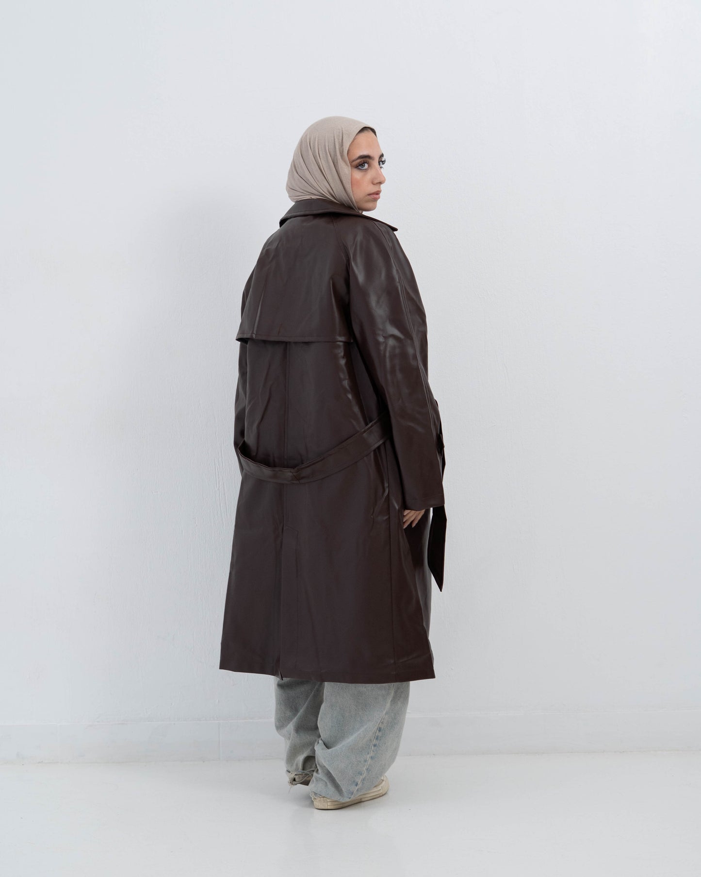 BROWN LETHER COAT