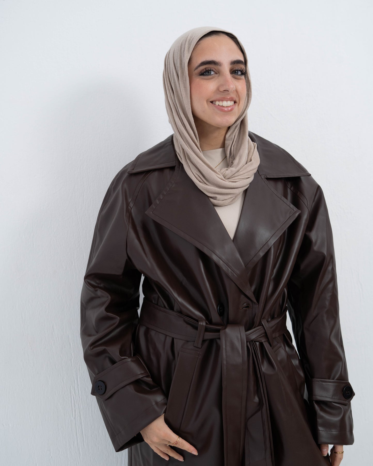 BROWN LETHER COAT