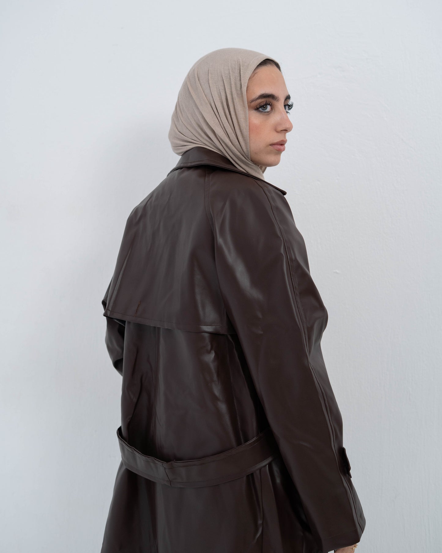 BROWN LETHER COAT