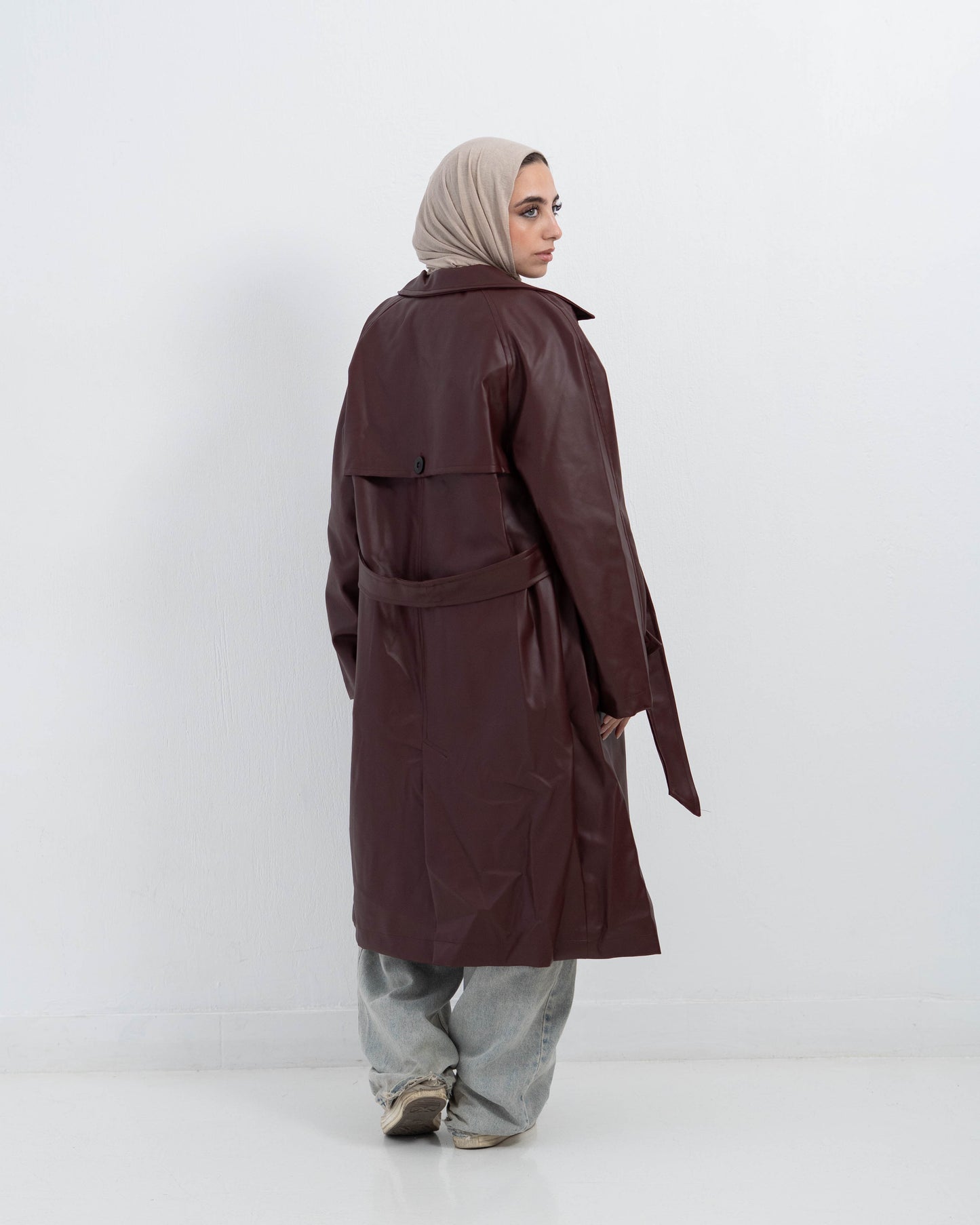 BURGANDY LETHER COAT