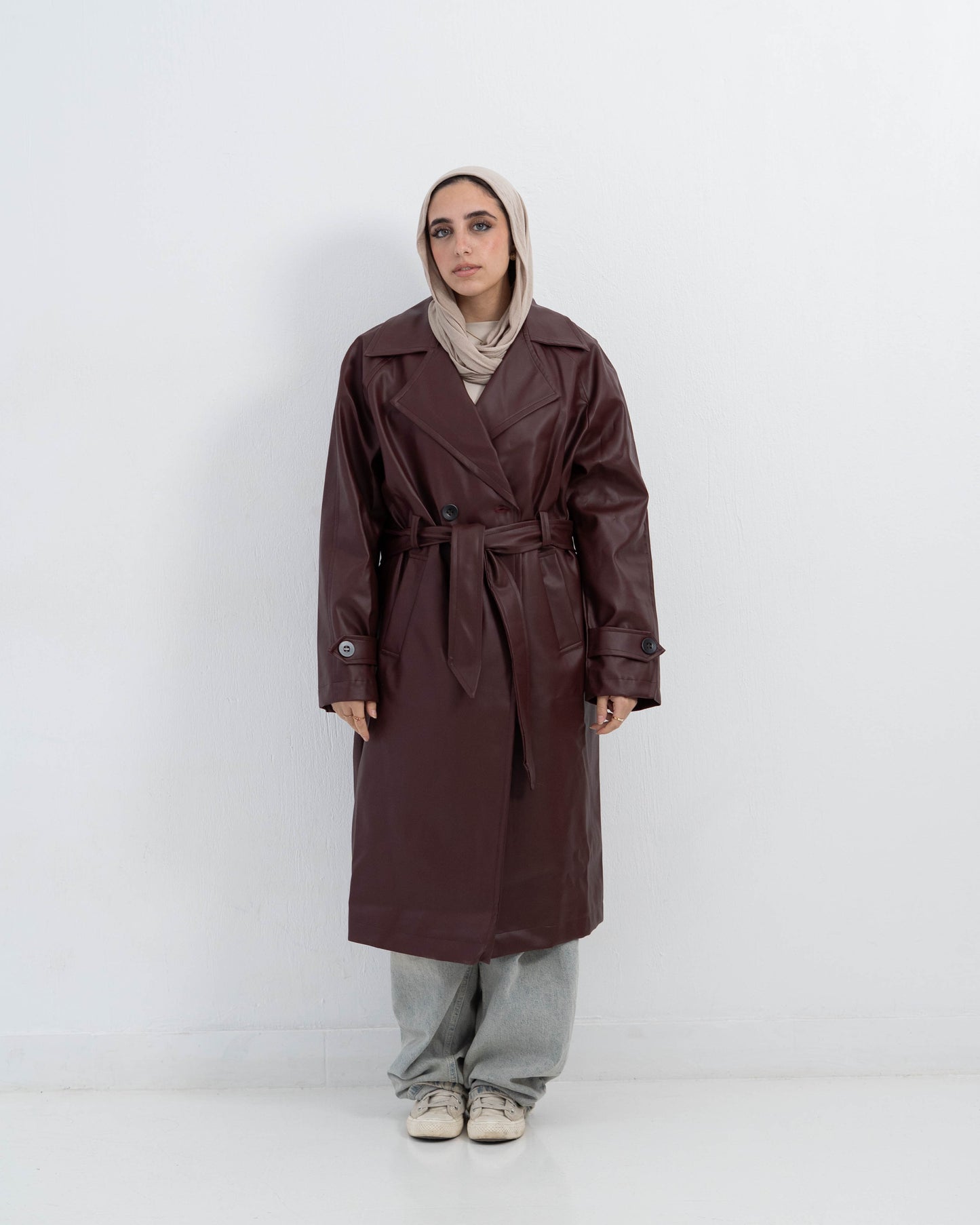 BURGANDY LETHER COAT